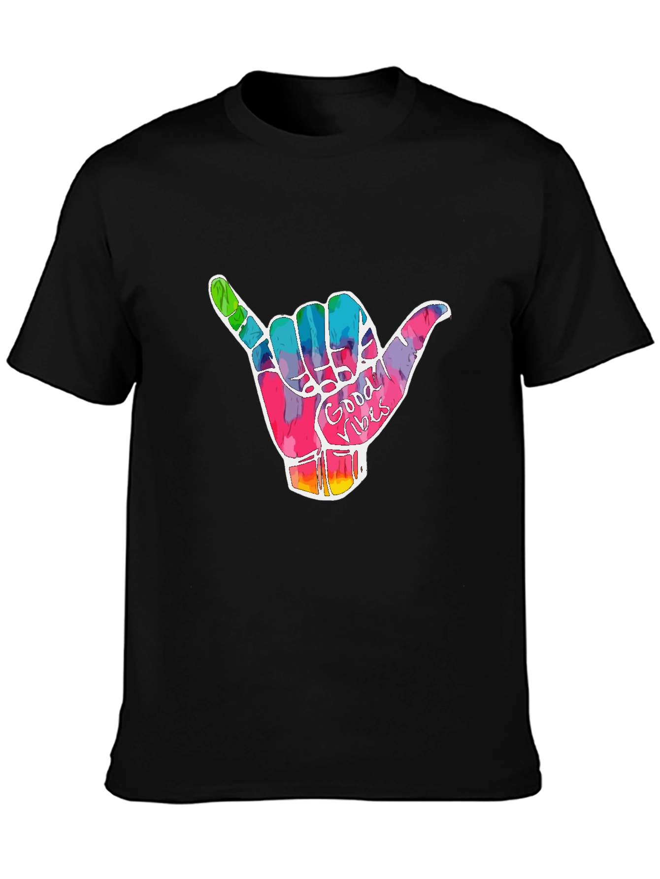 Good Vibes Shaka Hand Graphic T-Shirt