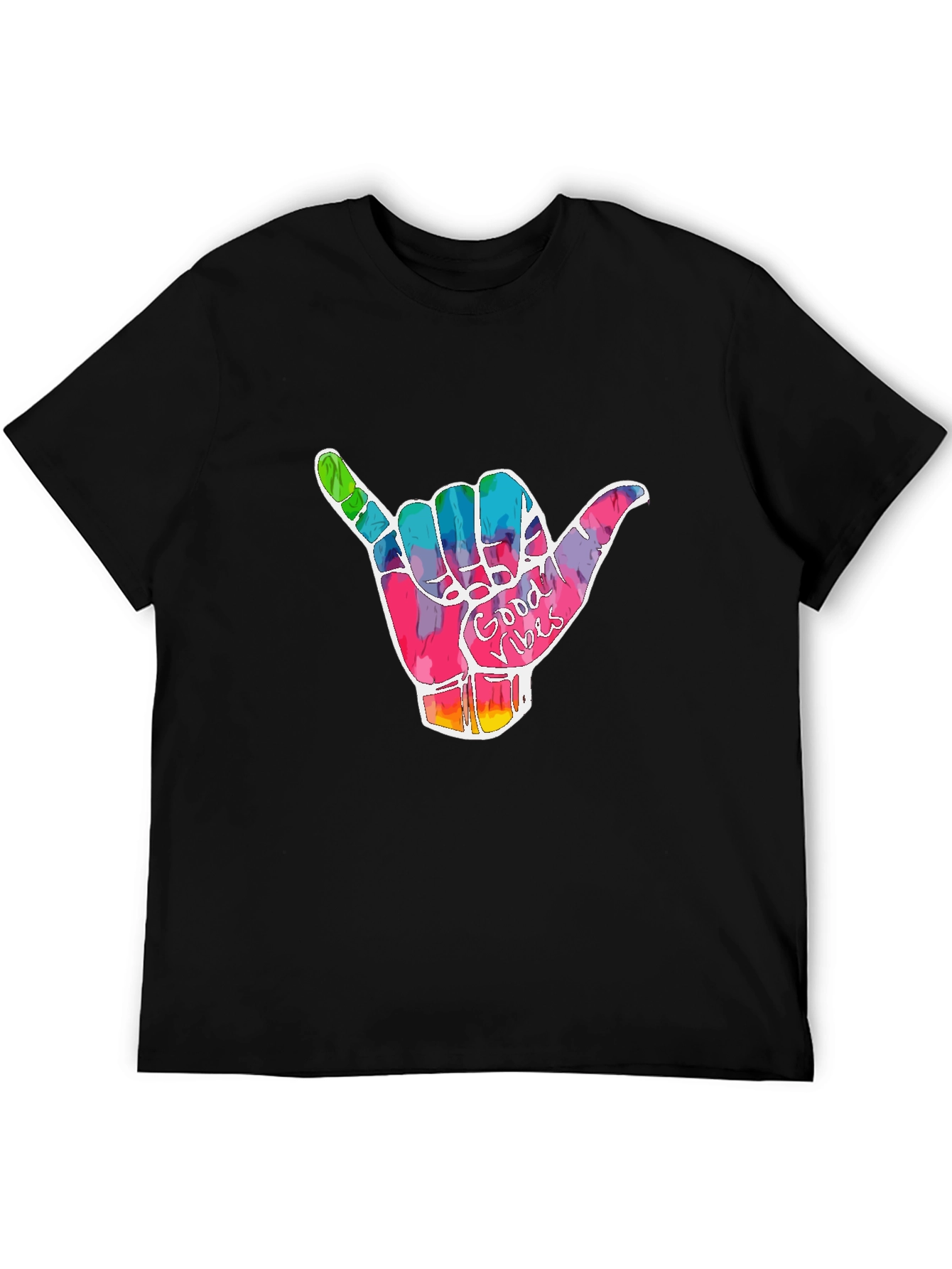 Good Vibes Shaka Hand Graphic T-Shirt