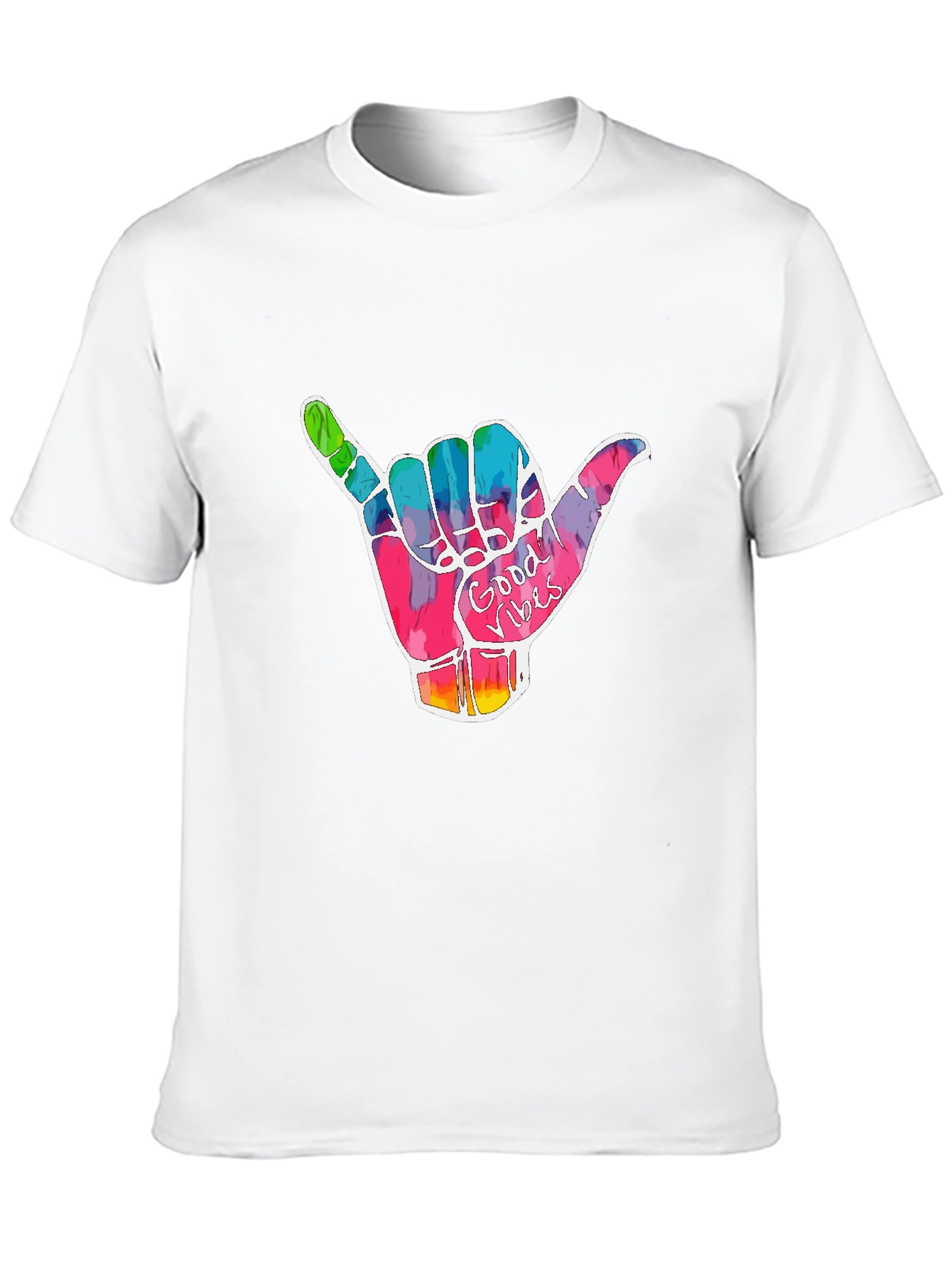 Good Vibes Shaka Hand Graphic T-Shirt