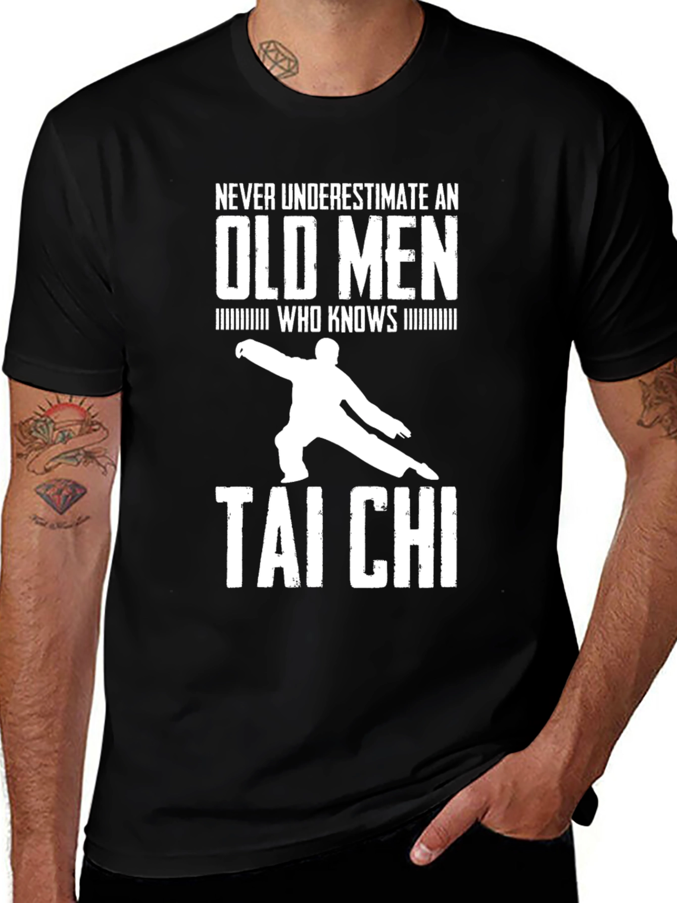 Never Underestimate Old Men Tai Chi T-Shirt