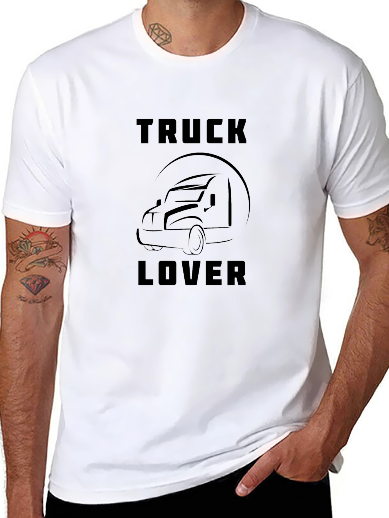 Truck Lover Black Graphic Tee