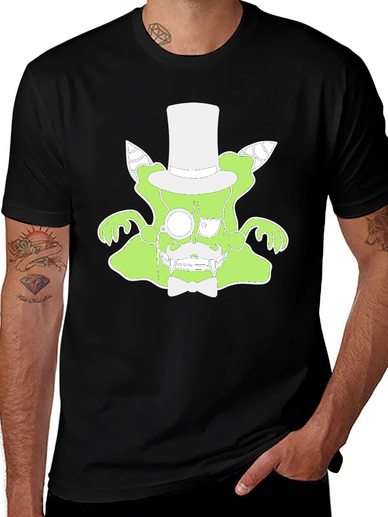 Monster Top Hat Tee - Unique Graphic T-Shirt