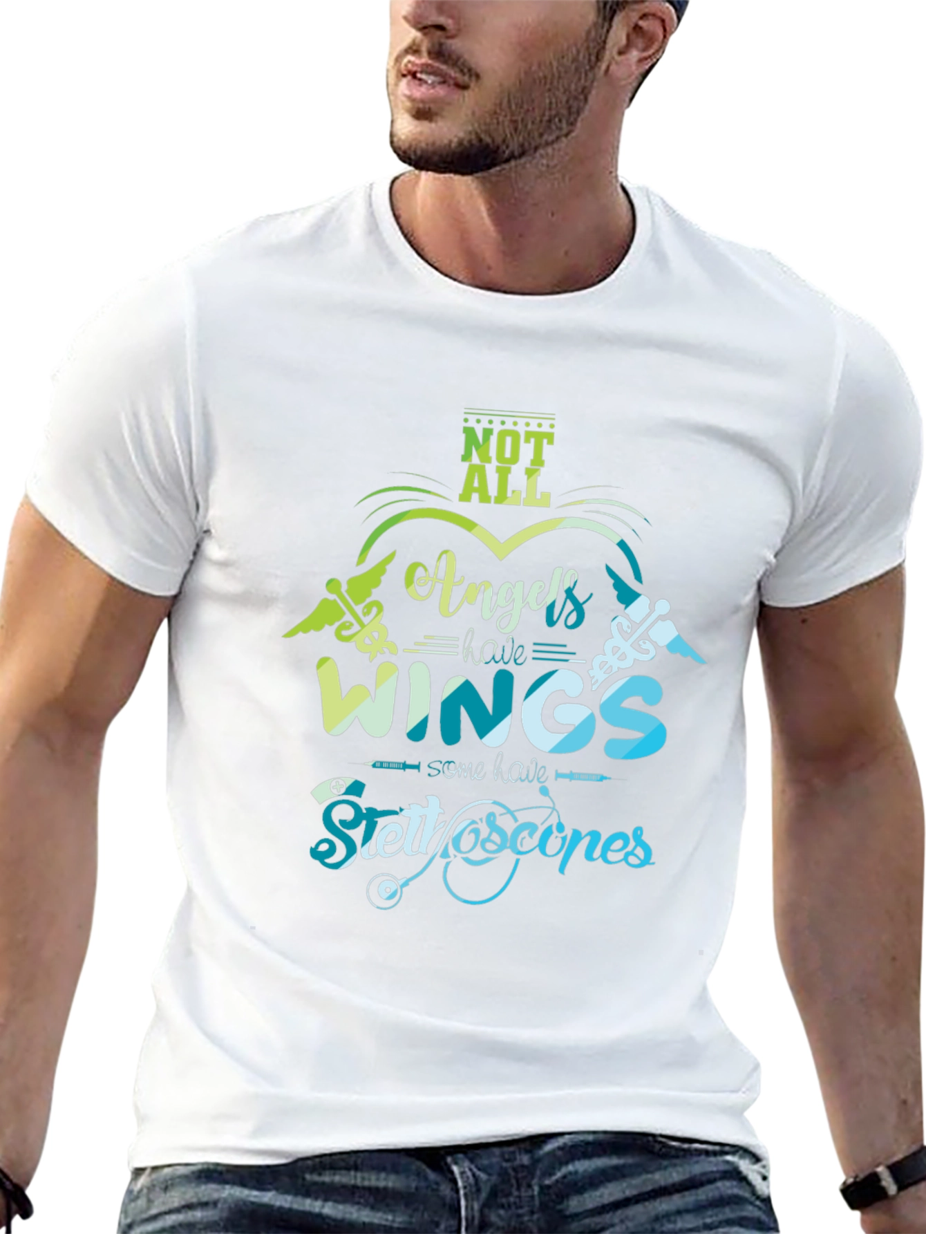 Angels With Stethoscopes T-Shirt - Healthcare Hero Tribute
