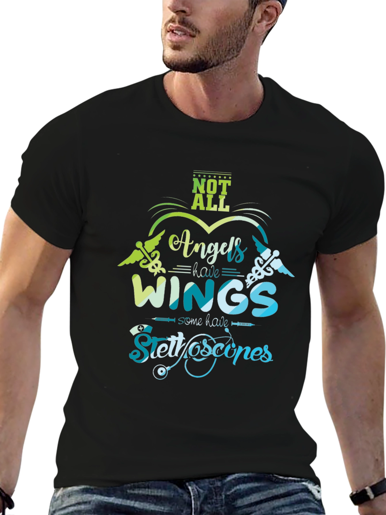 Angels With Stethoscopes T-Shirt - Healthcare Hero Tribute