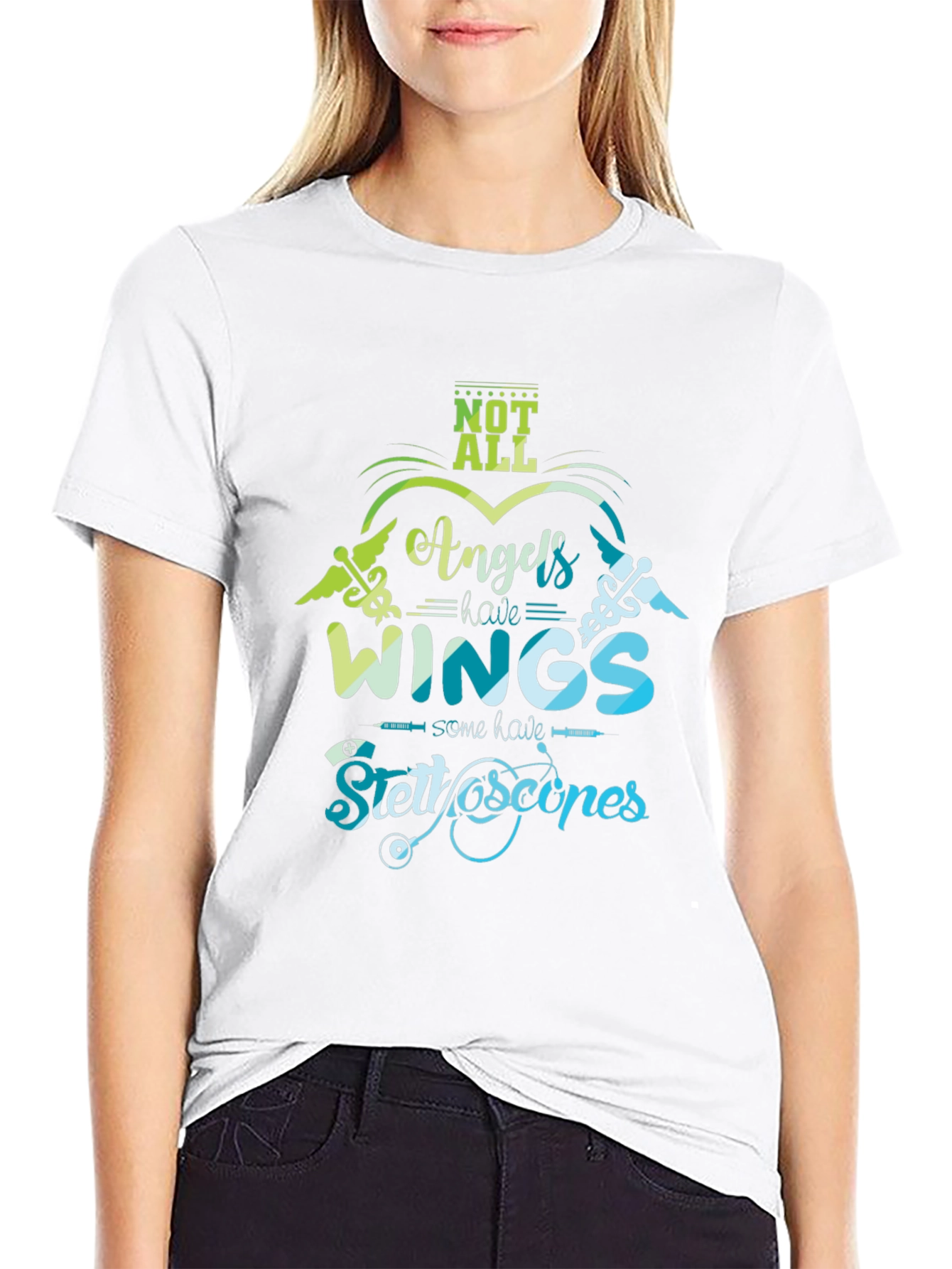 Angels With Stethoscopes T-Shirt - Healthcare Hero Tribute