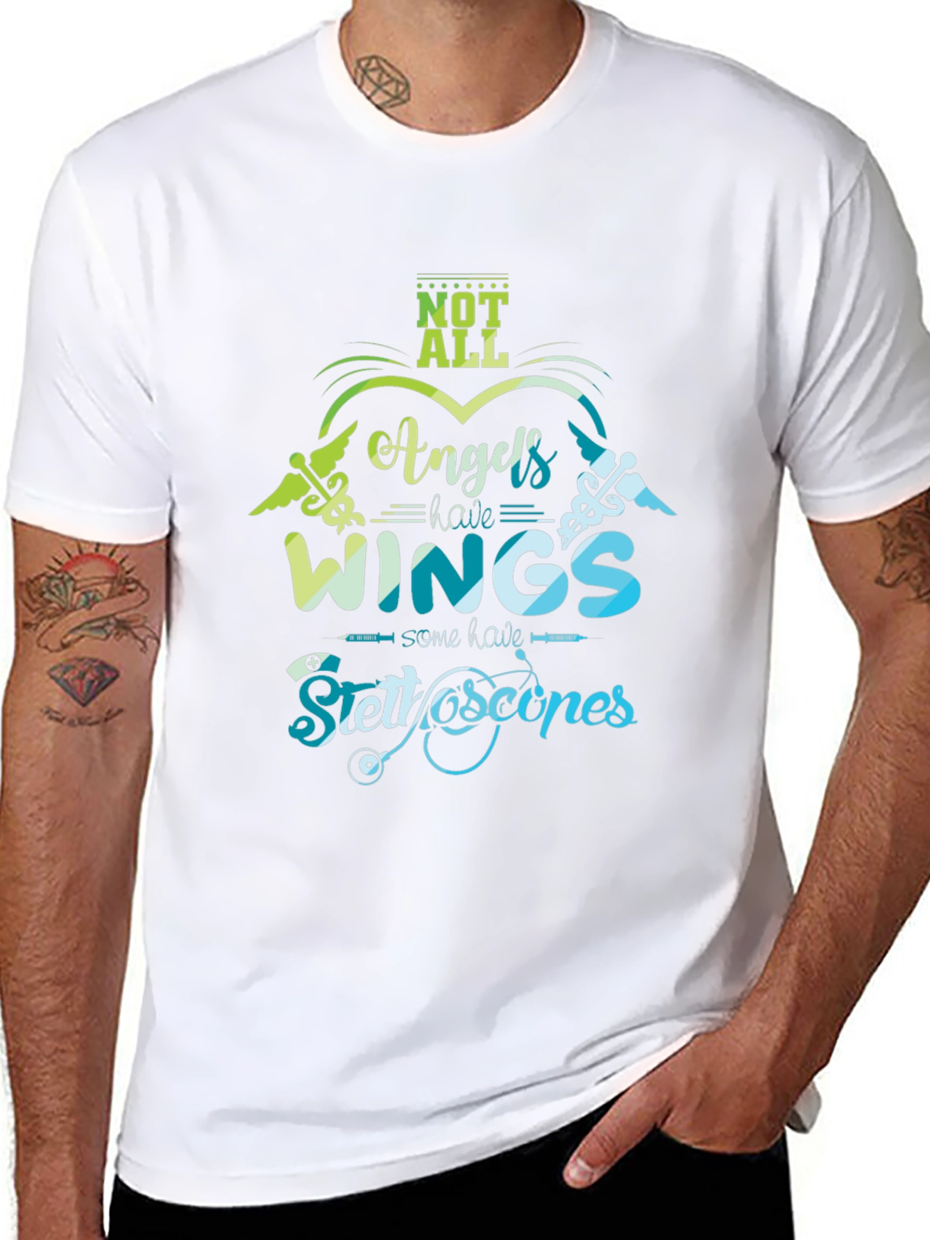 Angels With Stethoscopes T-Shirt - Healthcare Hero Tribute
