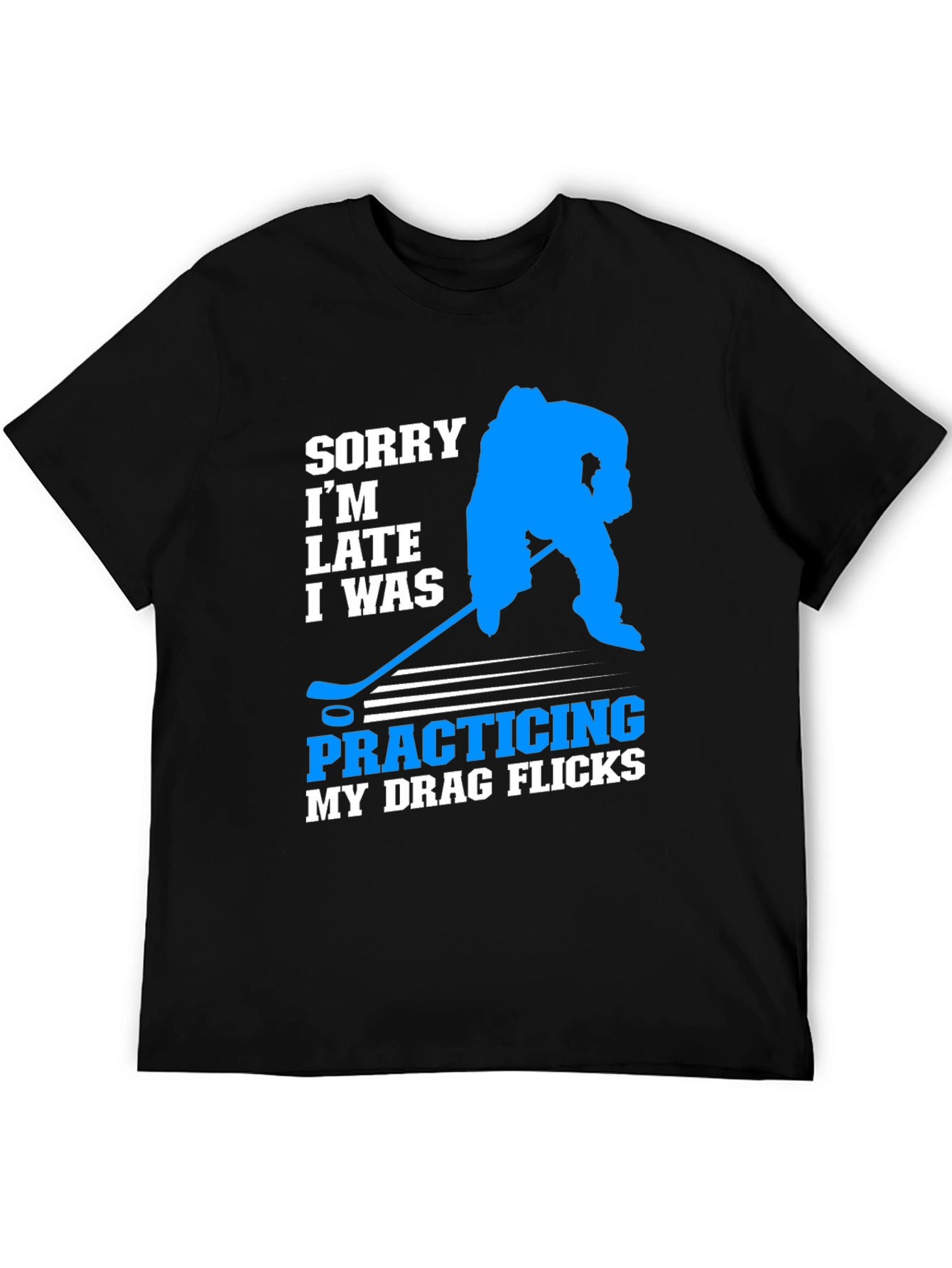 Funny Hockey Drag Flicks Graphic T-Shirt