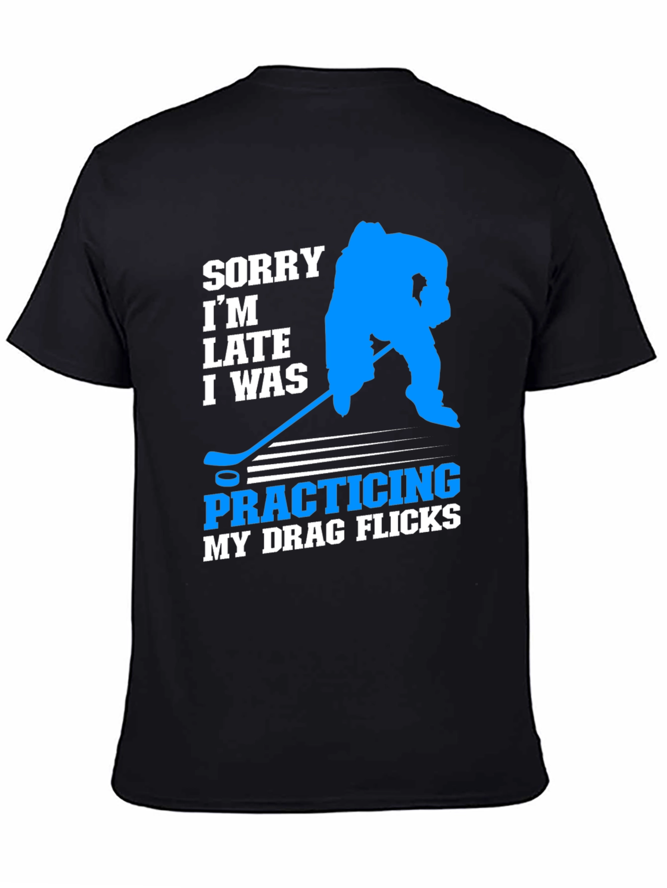 Funny Hockey Drag Flicks Graphic T-Shirt