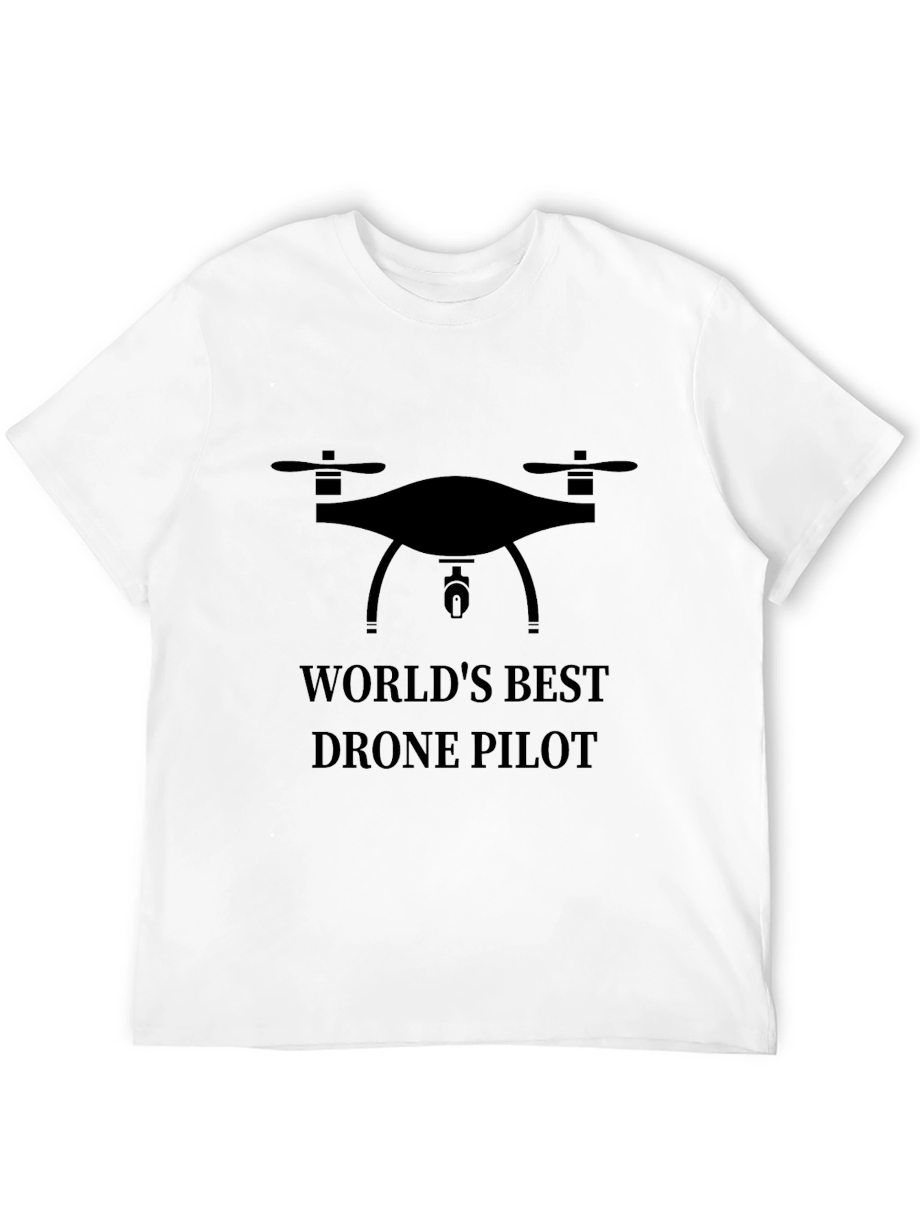 Worlds Best Drone Pilot Black T-Shirt