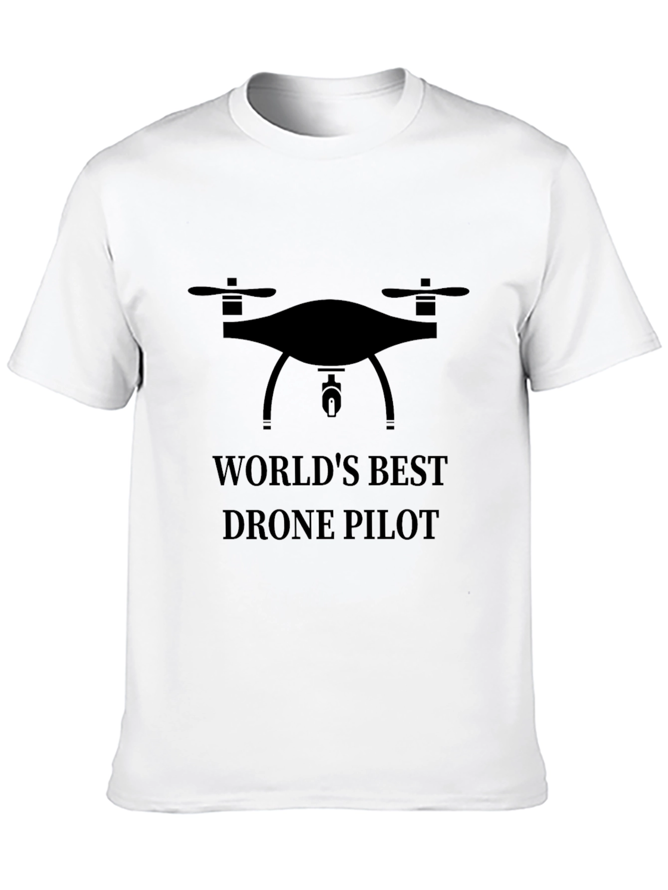 Worlds Best Drone Pilot Black T-Shirt