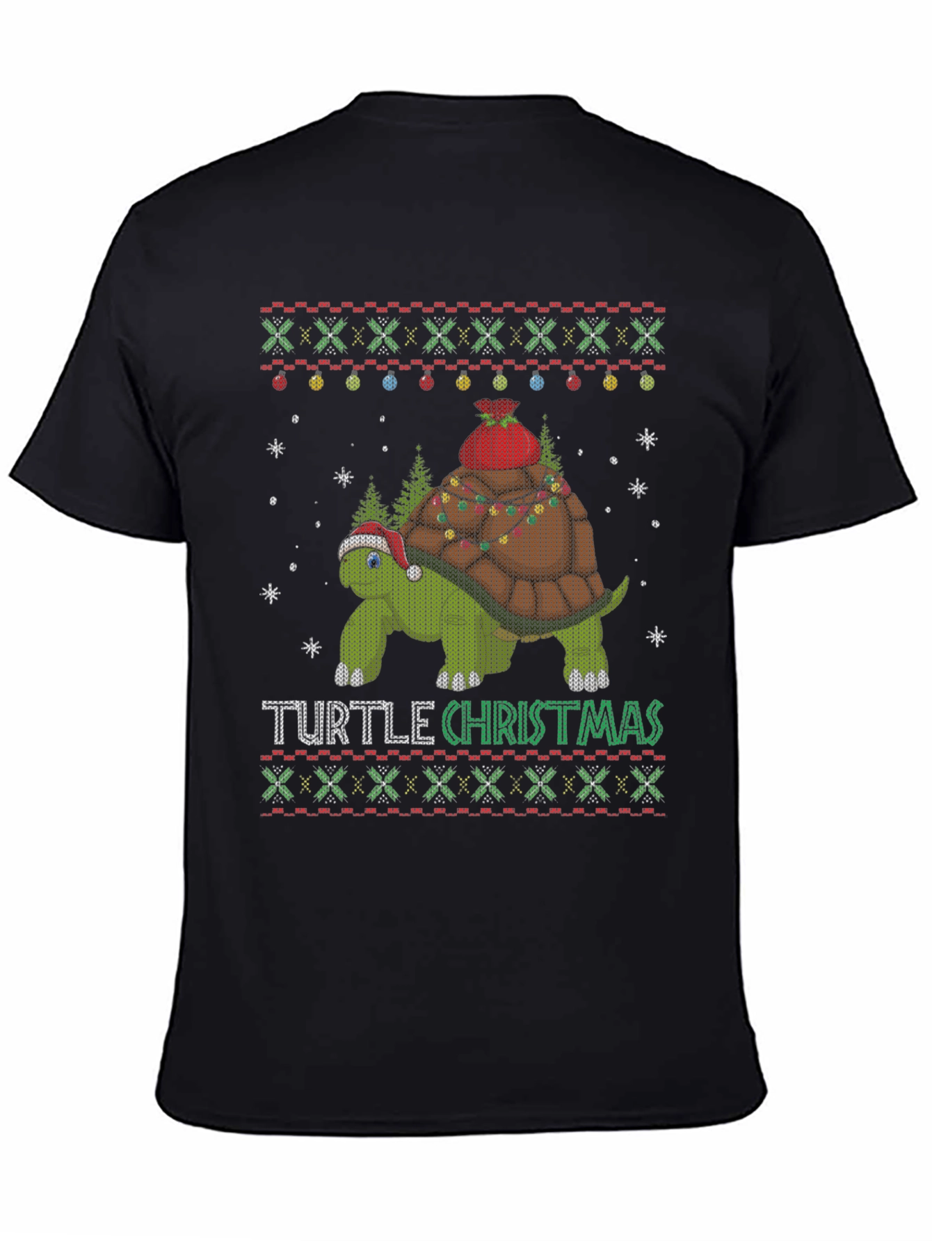 Festive Turtle Christmas Graphic Tee