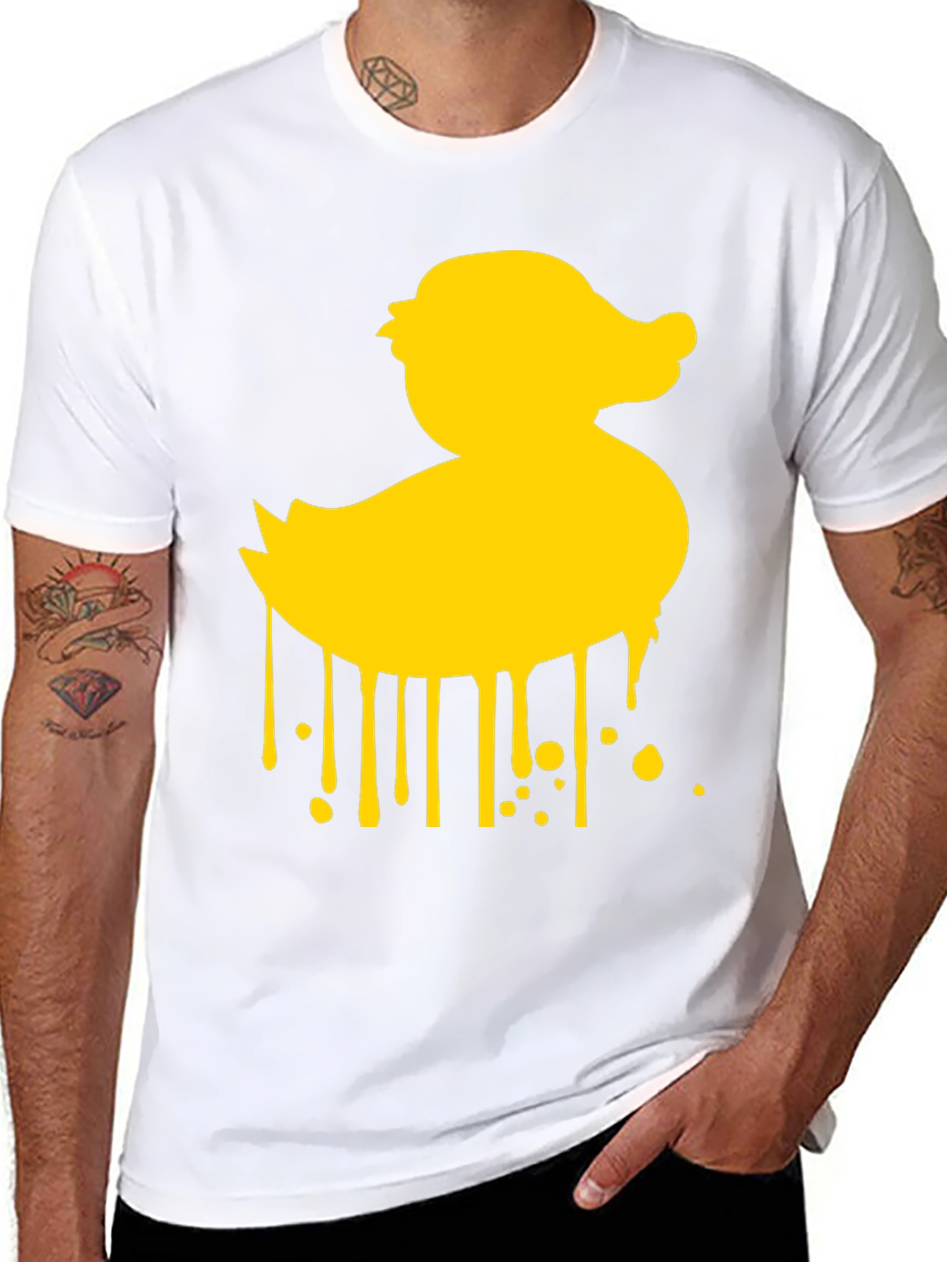Rubber Duck Drip Graphic T-Shirt - Mens Casual Tee