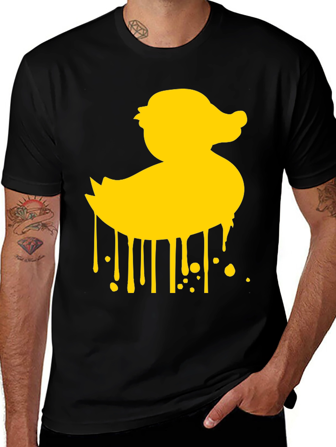 Rubber Duck Drip Graphic T-Shirt - Mens Casual Tee