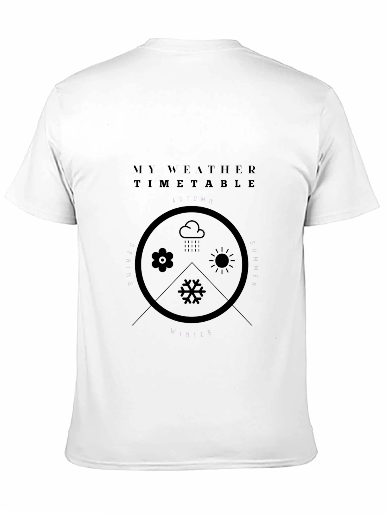 My Weather Timetable Black Graphic T-Shirt