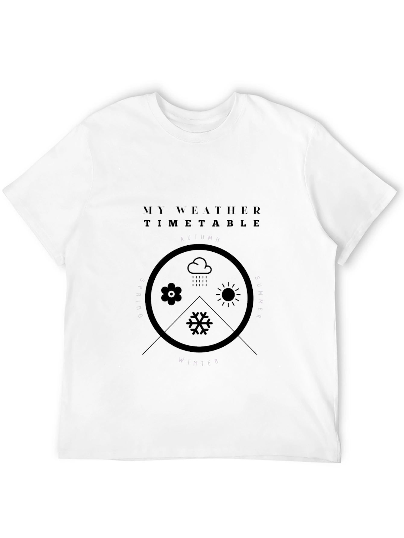 My Weather Timetable Black Graphic T-Shirt
