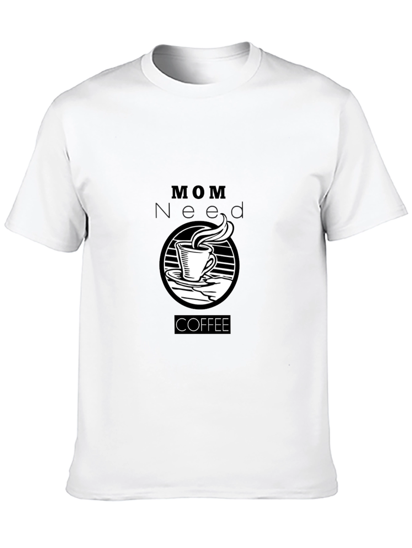 Mom Needs Coffee Black T-Shirt
