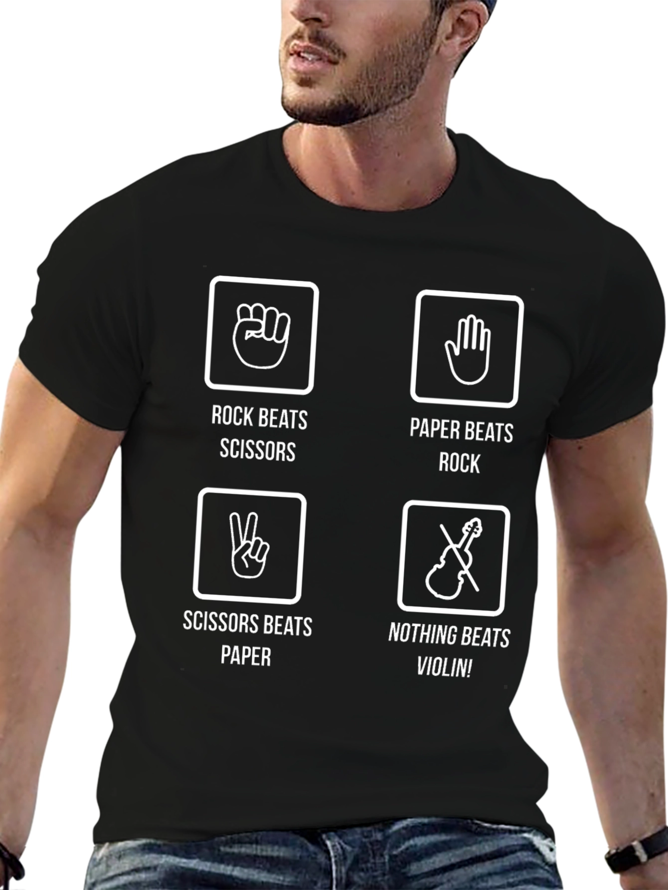 Rock Paper Scissors Violin T-Shirt