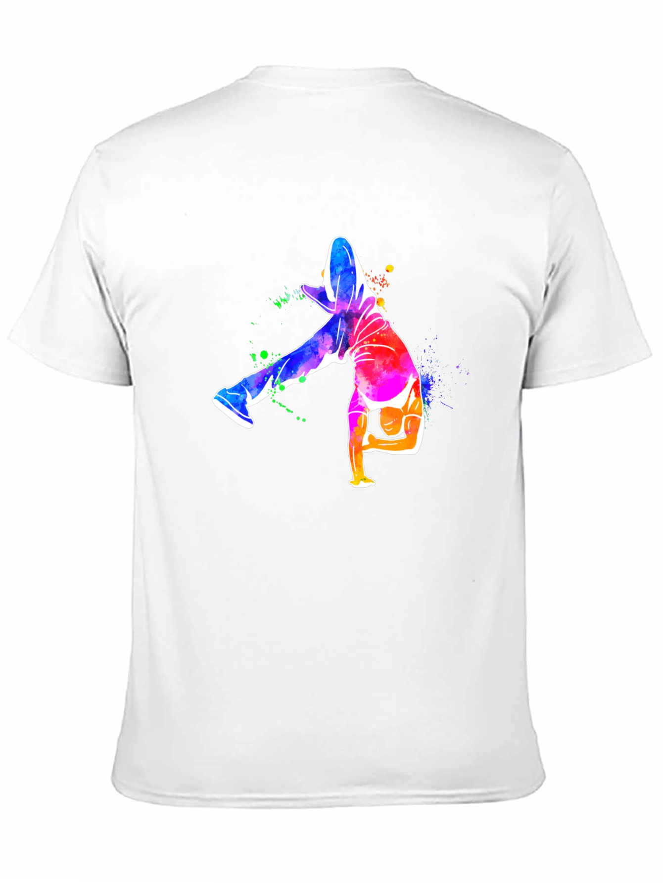 Vibrant Breakdance Graphic Tee - Mens Black T-Shirt