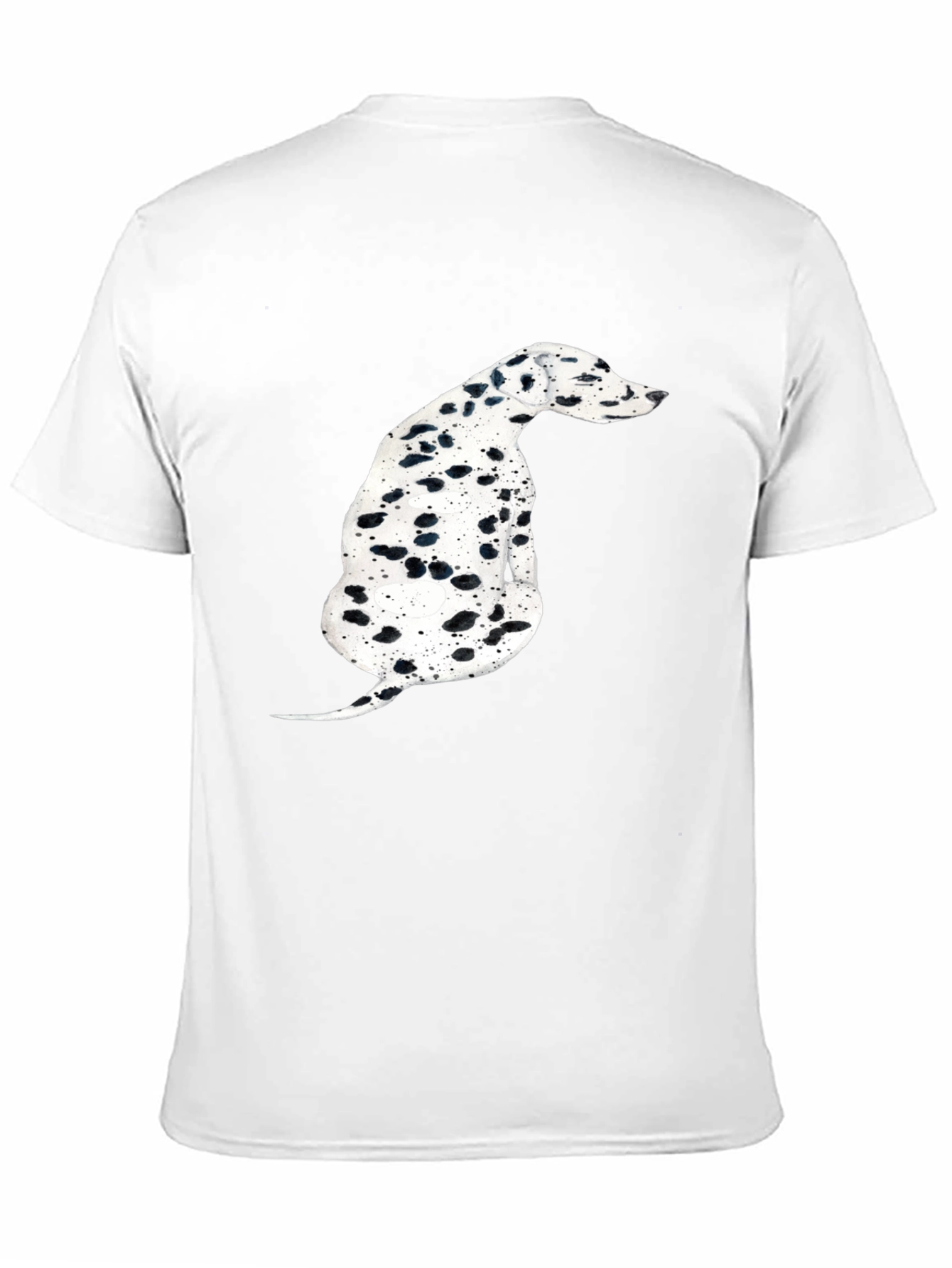 Dalmatian Dog Print Black T-Shirt