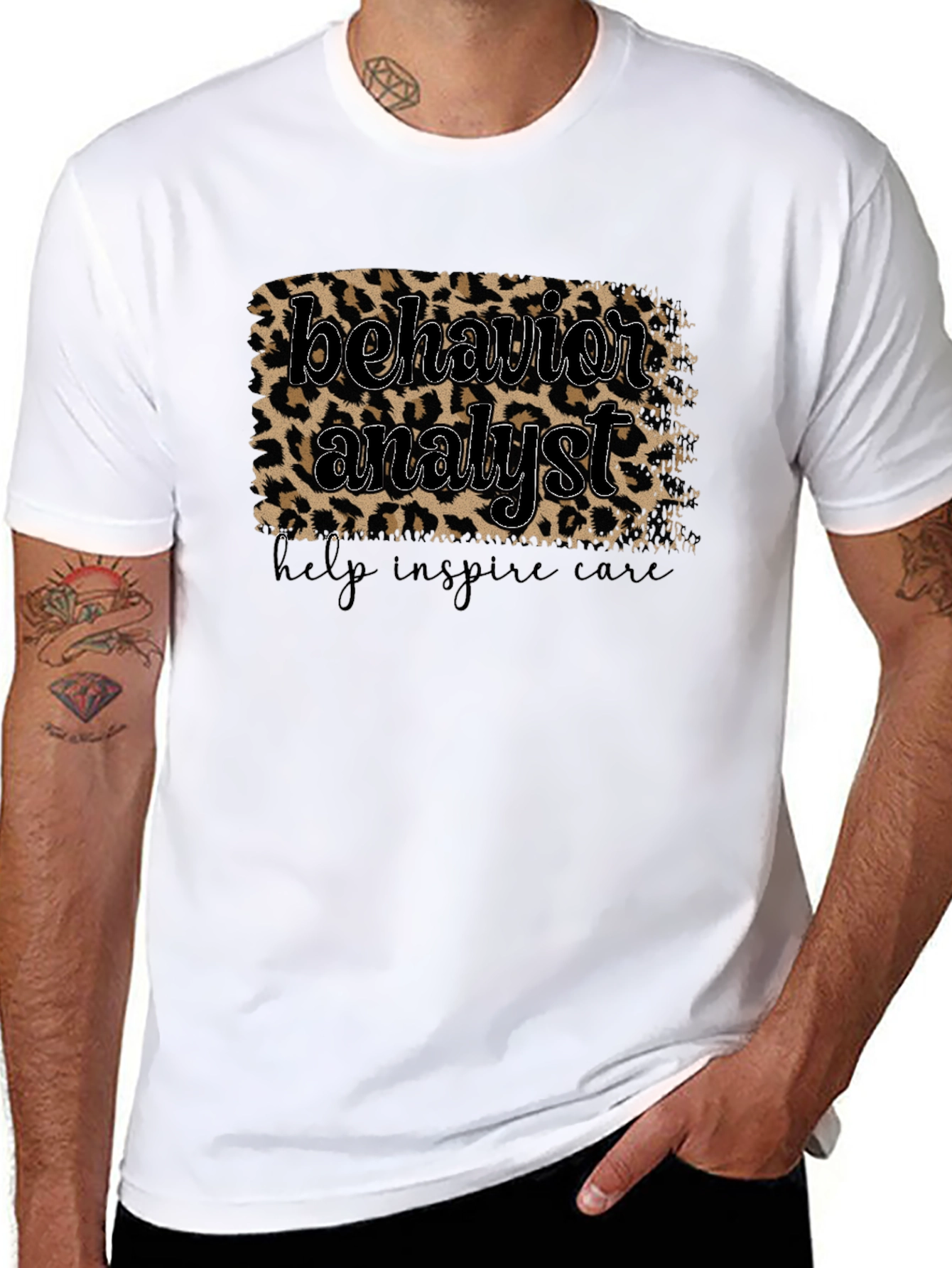 Behavior Analyst Leopard Print Graphic Tee