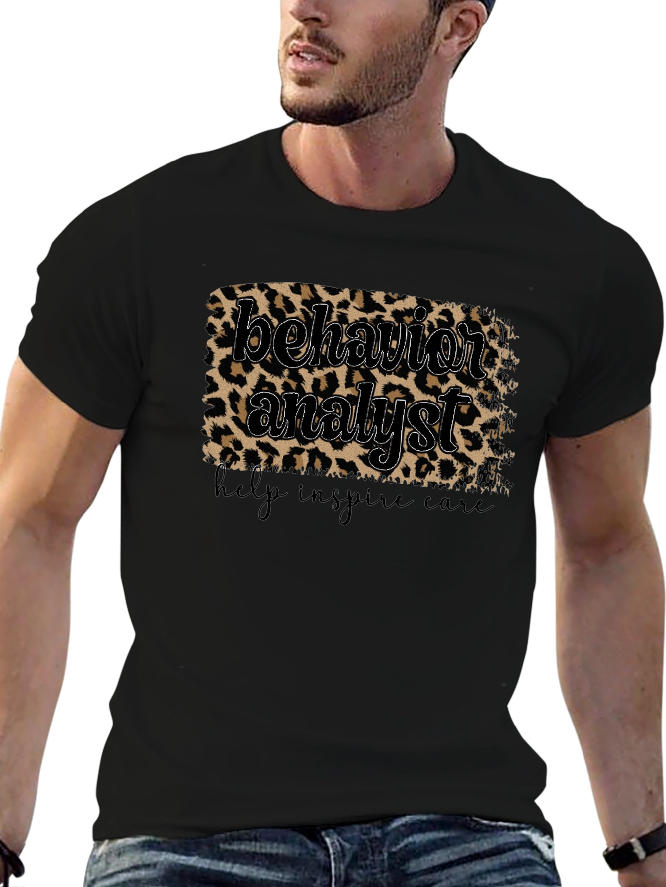 Behavior Analyst Leopard Print Graphic Tee