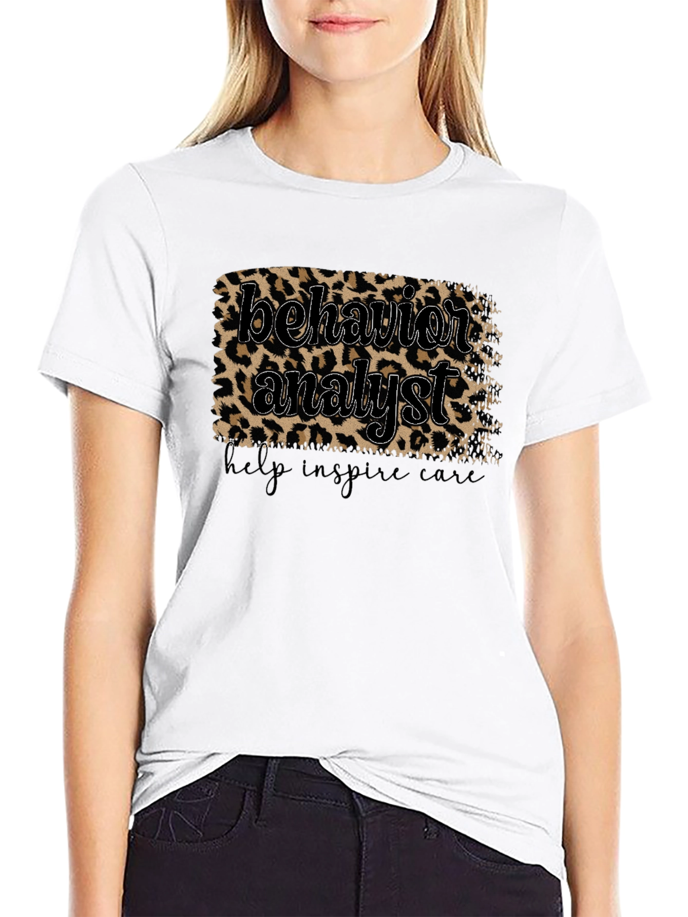 Behavior Analyst Leopard Print Graphic Tee