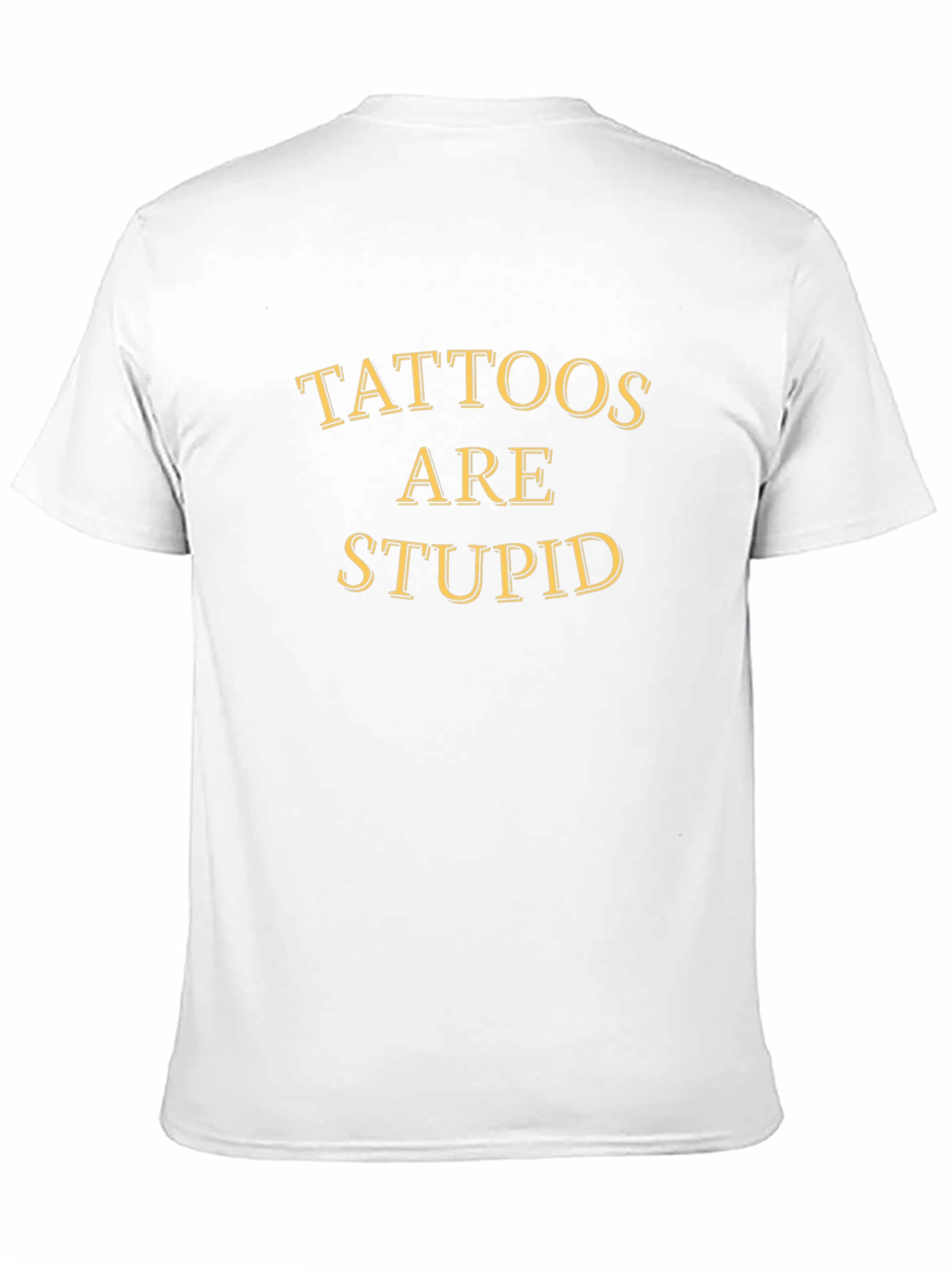 Tattoos Are Stupid Black Crewneck T-Shirt
