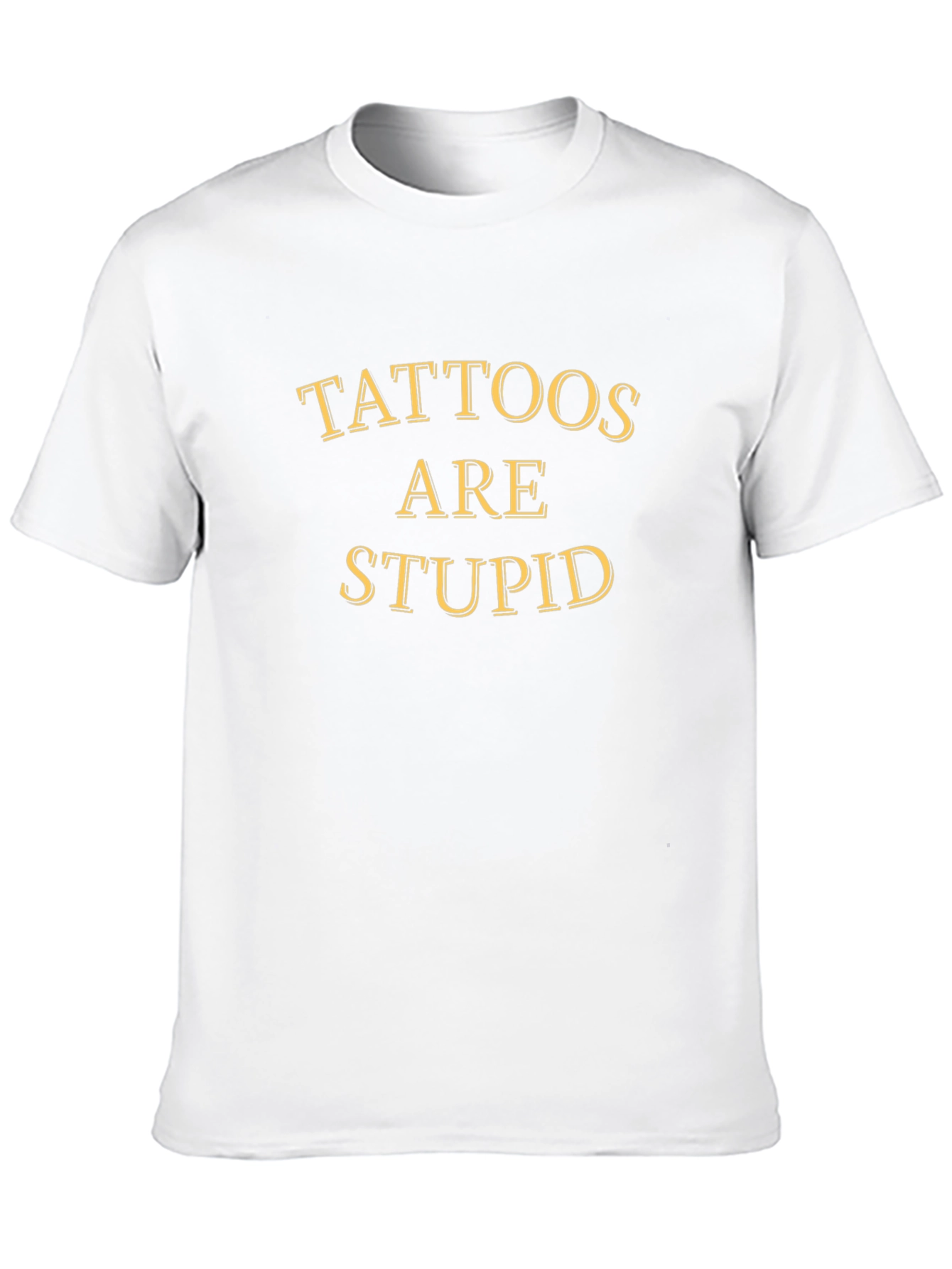 Tattoos Are Stupid Black Crewneck T-Shirt