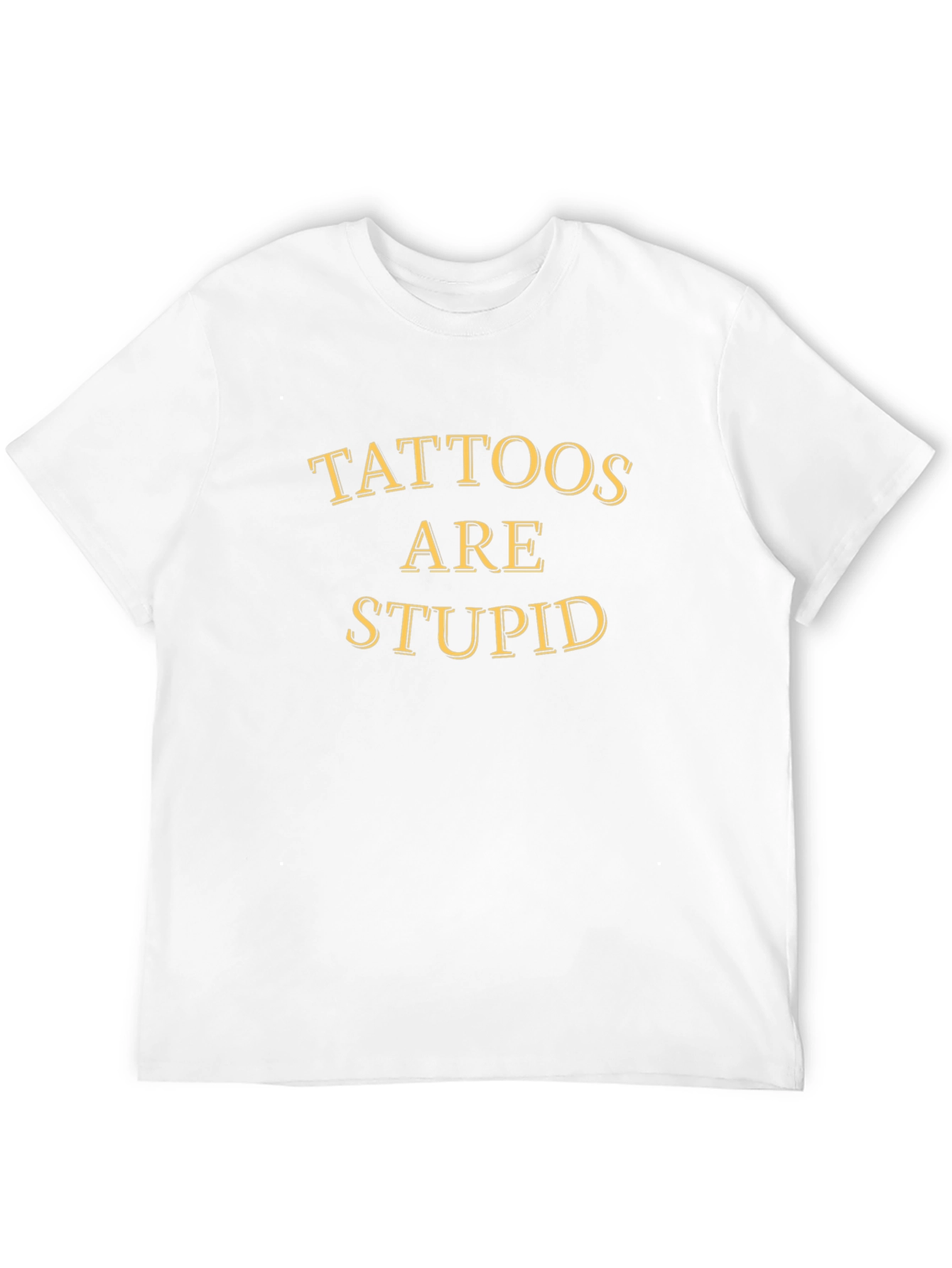 Tattoos Are Stupid Black Crewneck T-Shirt