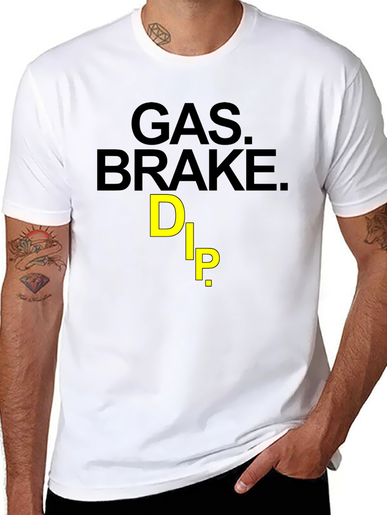 Gas Brake Dip Graphic Tee - Black