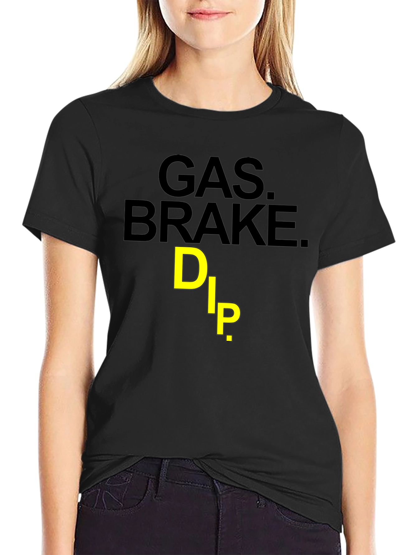 Gas Brake Dip Graphic Tee - Black