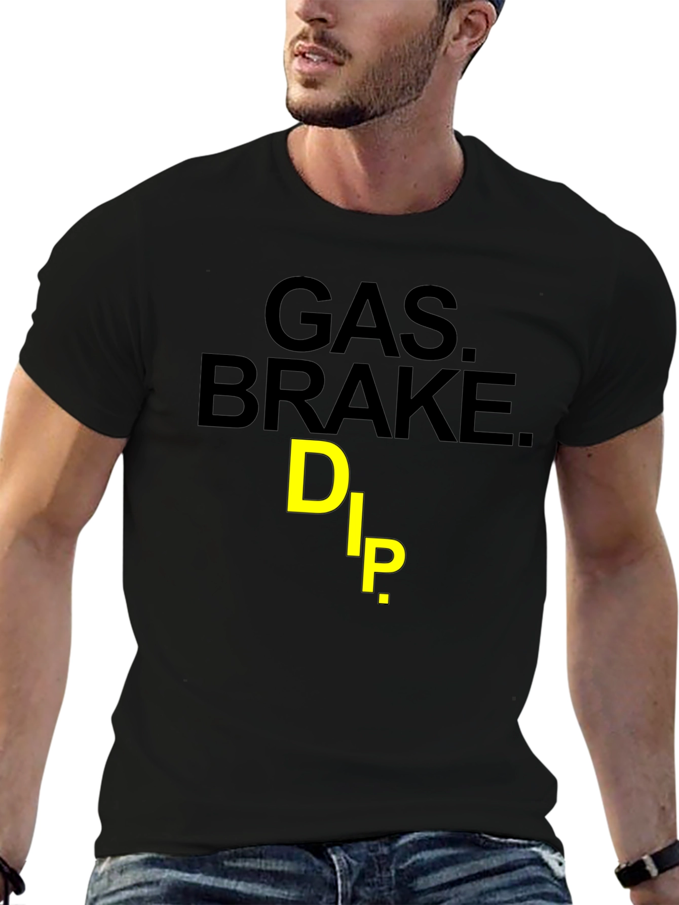 Gas Brake Dip Graphic Tee - Black