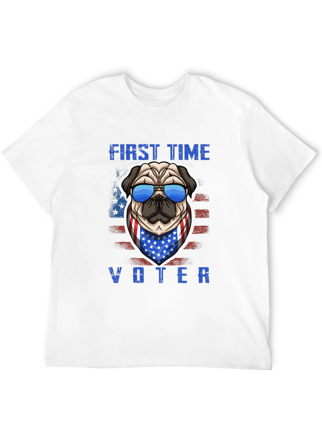 First Time Voter Pug T-Shirt – Patriotic Dog Lover Tee