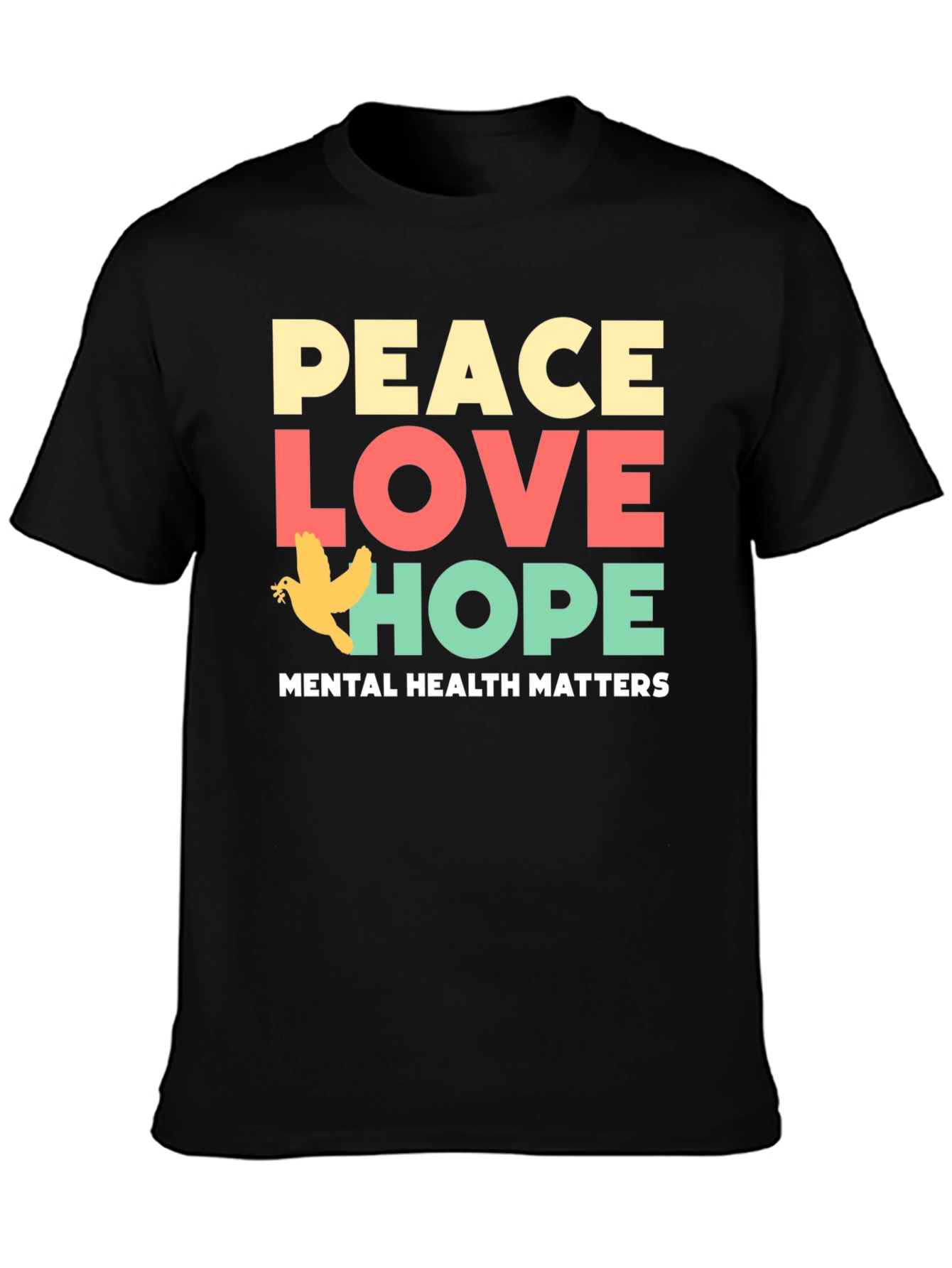 Peace Love Hope T-Shirt Mental Health Awareness Tee