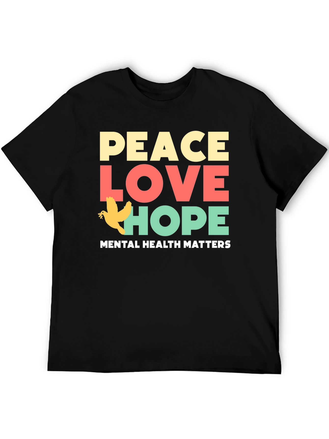 Peace Love Hope T-Shirt Mental Health Awareness Tee
