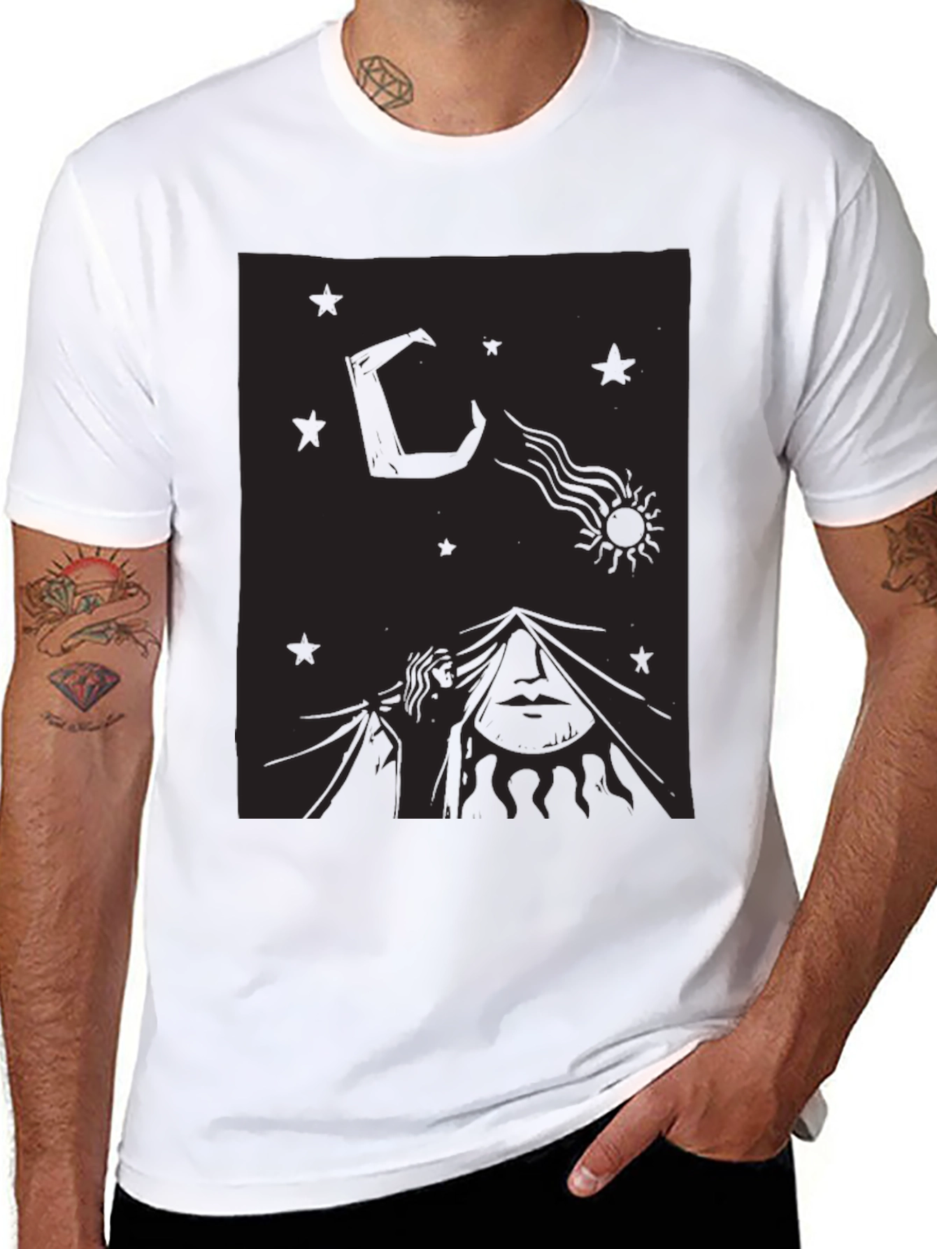 Celestial Dreamer Black T-Shirt