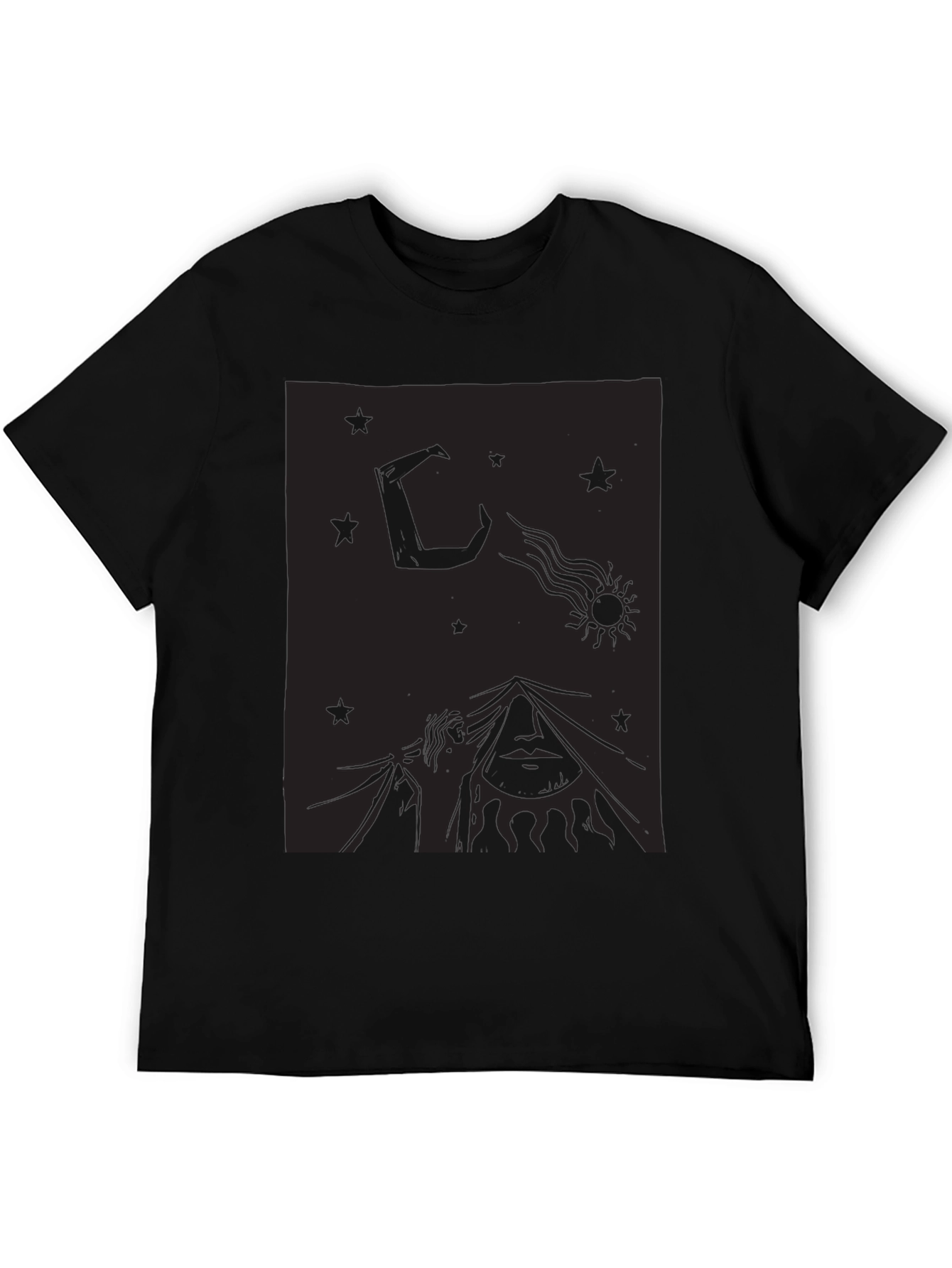 Celestial Dreamer Black T-Shirt