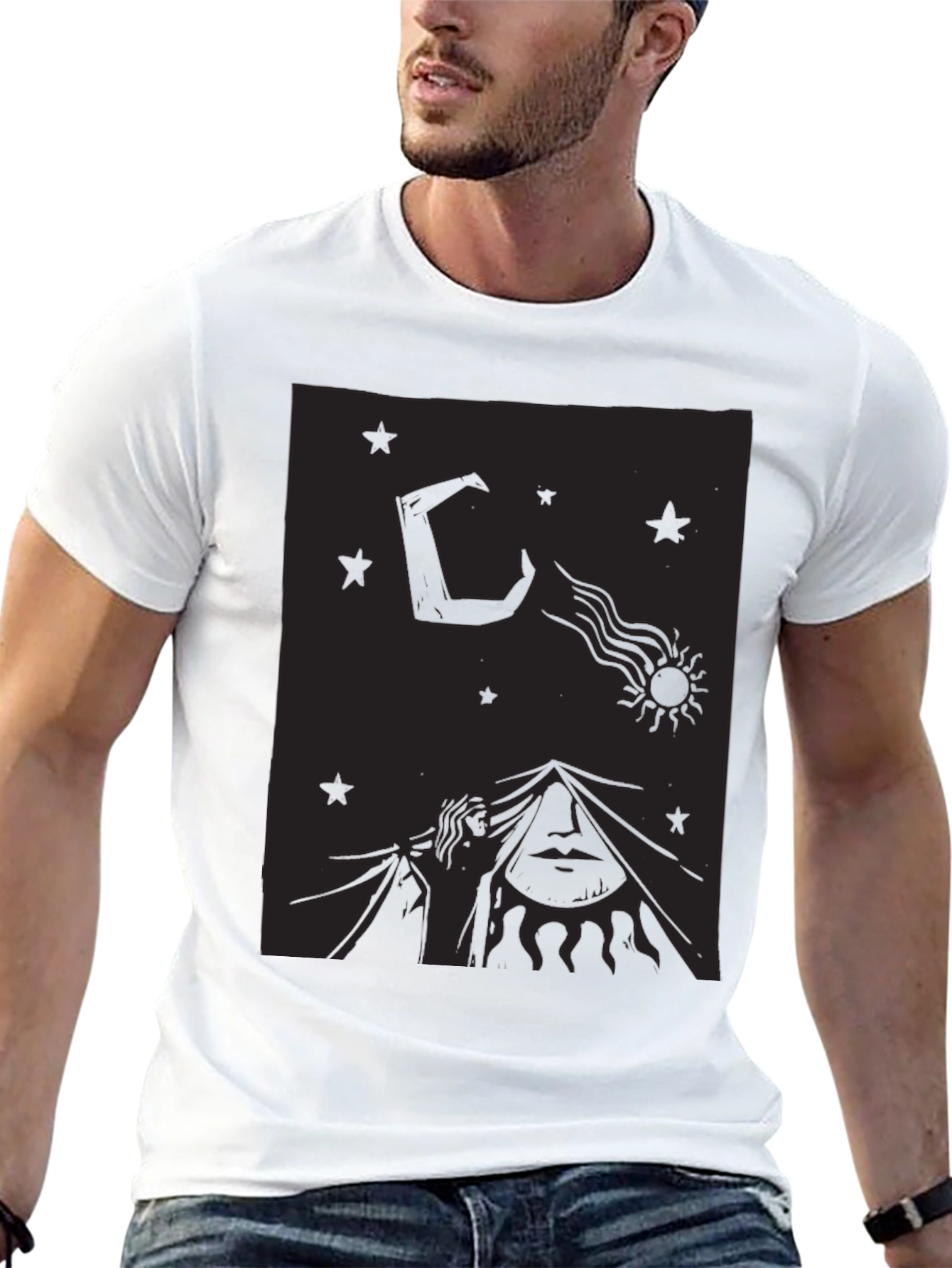Celestial Dreamer Black T-Shirt