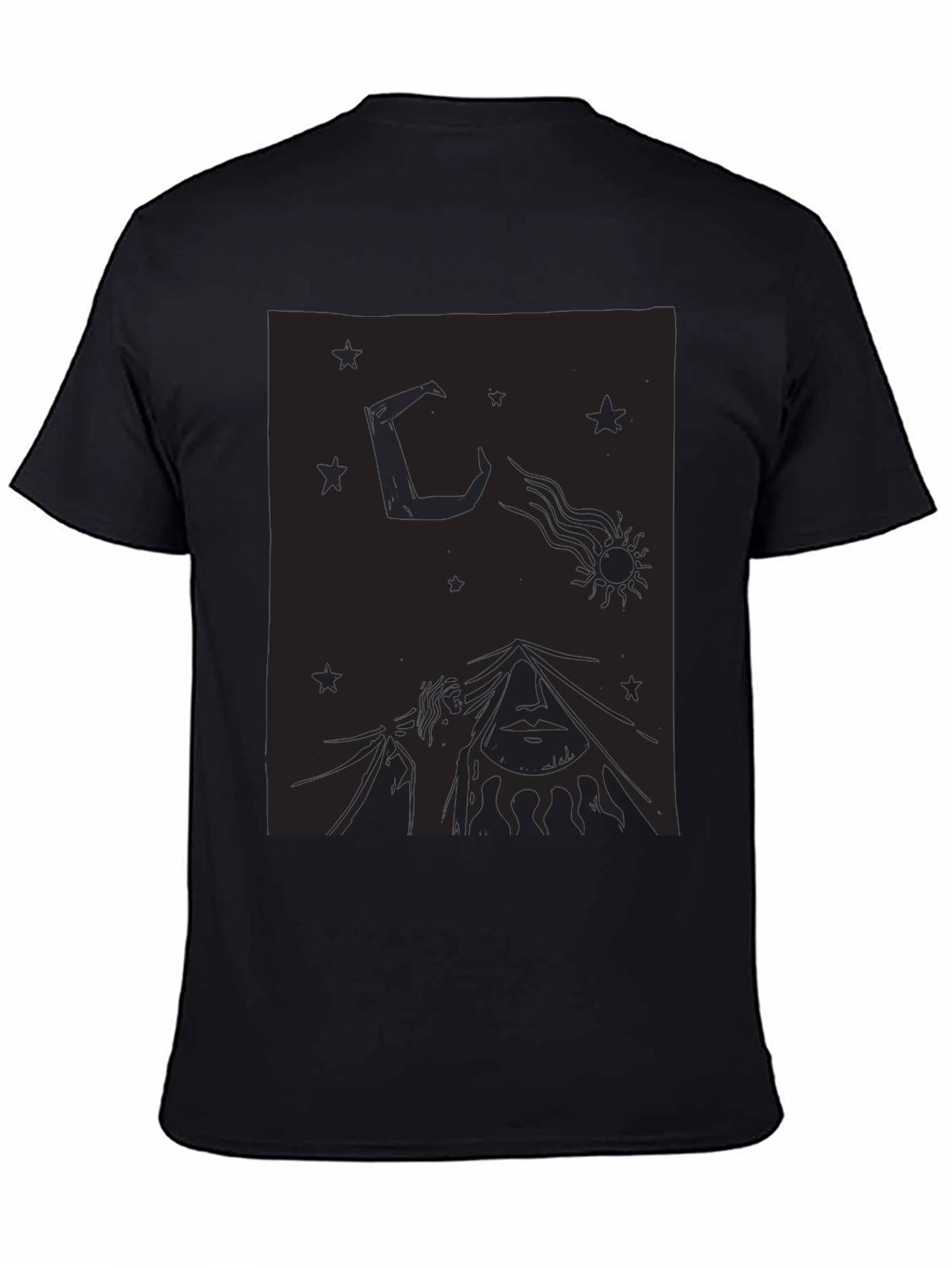Celestial Dreamer Black T-Shirt