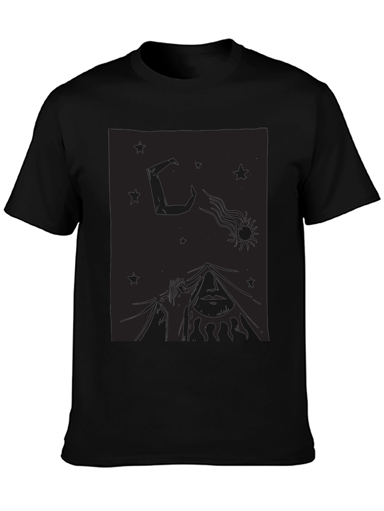 Celestial Dreamer Black T-Shirt