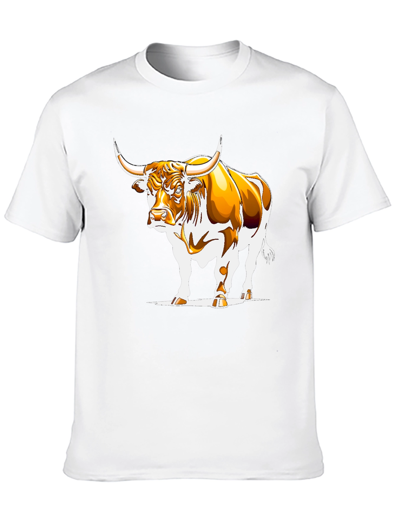 Bull Graphic Black T-Shirt - Bold Animal Design