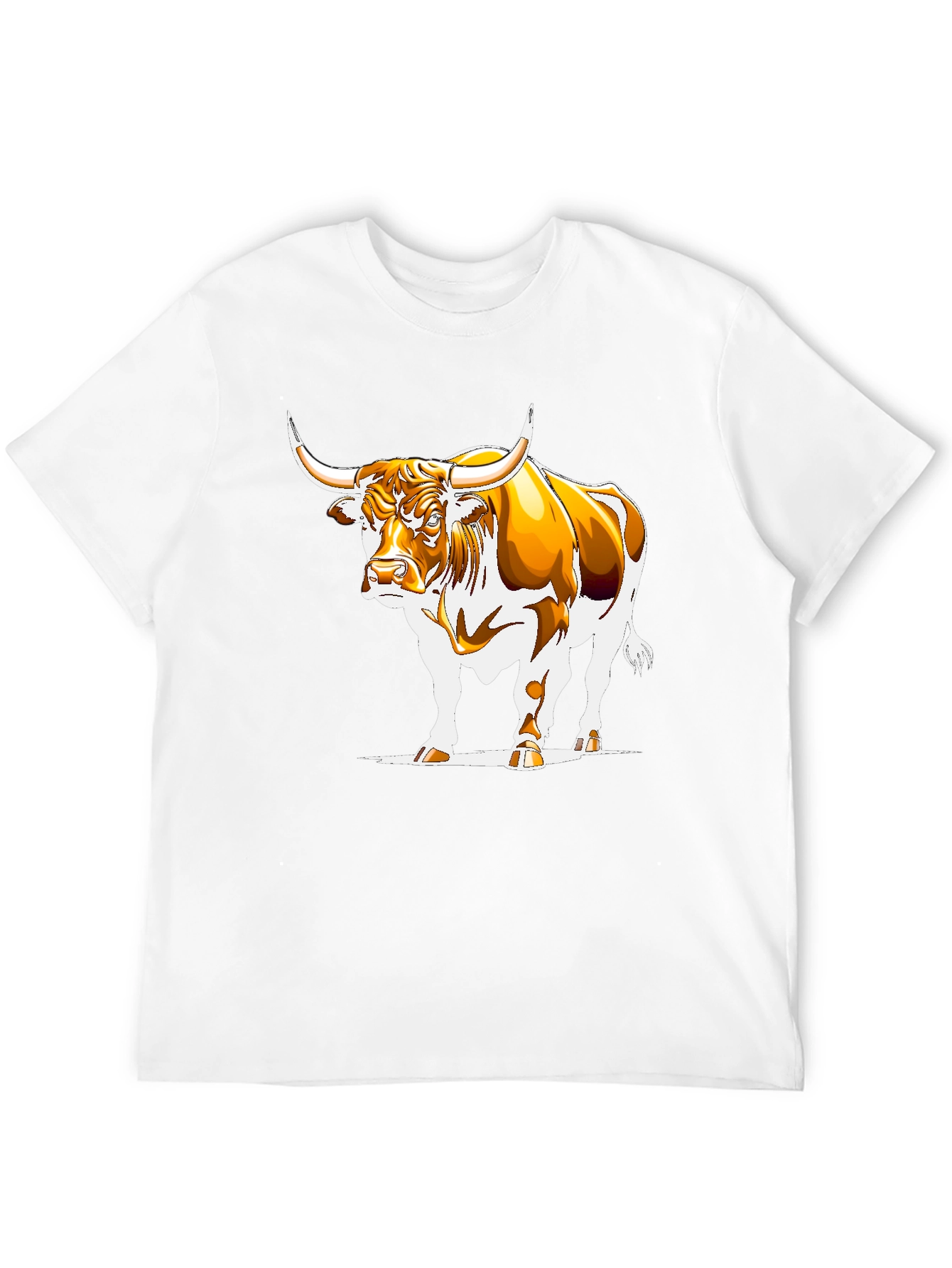 Bull Graphic Black T-Shirt - Bold Animal Design