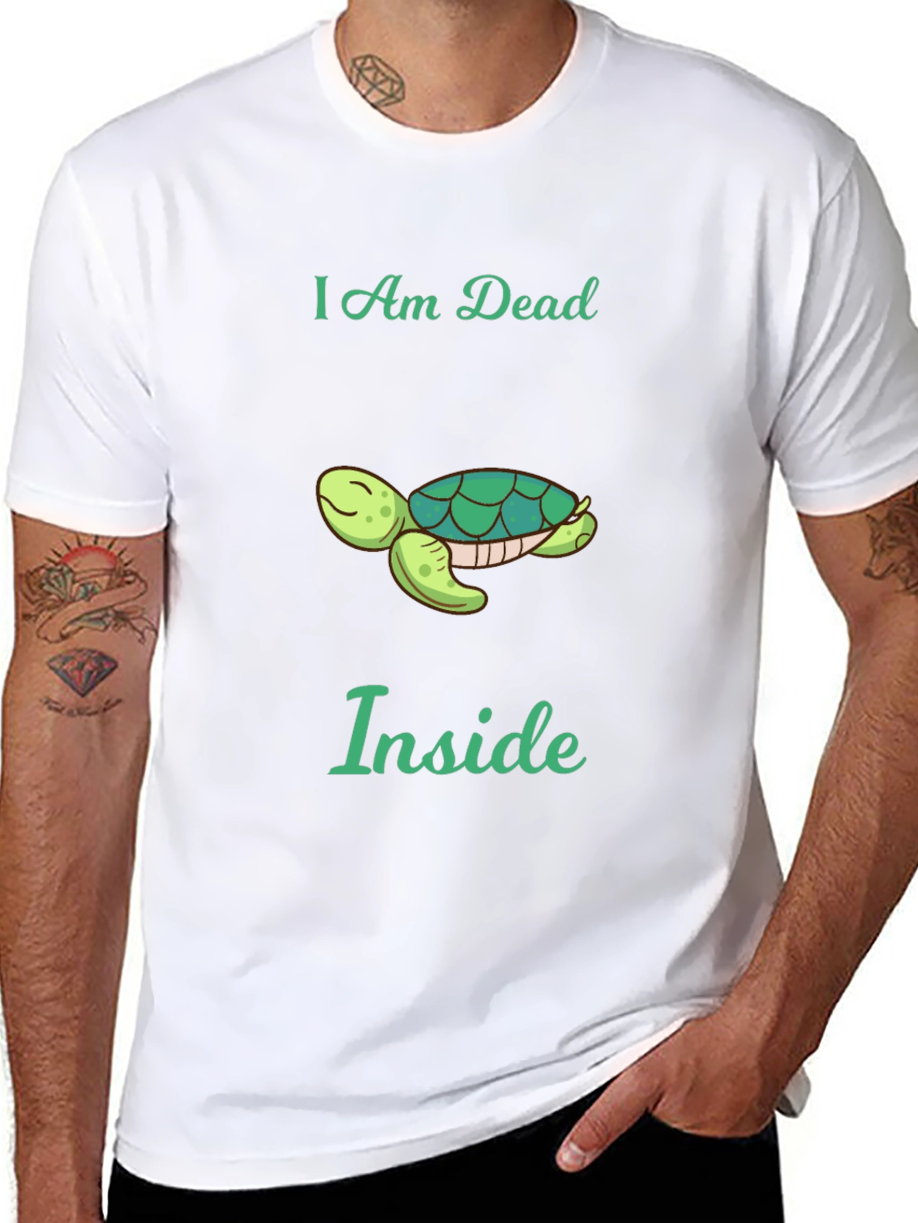 I am Dead Inside Turtle Graphic Tee - Unisex
