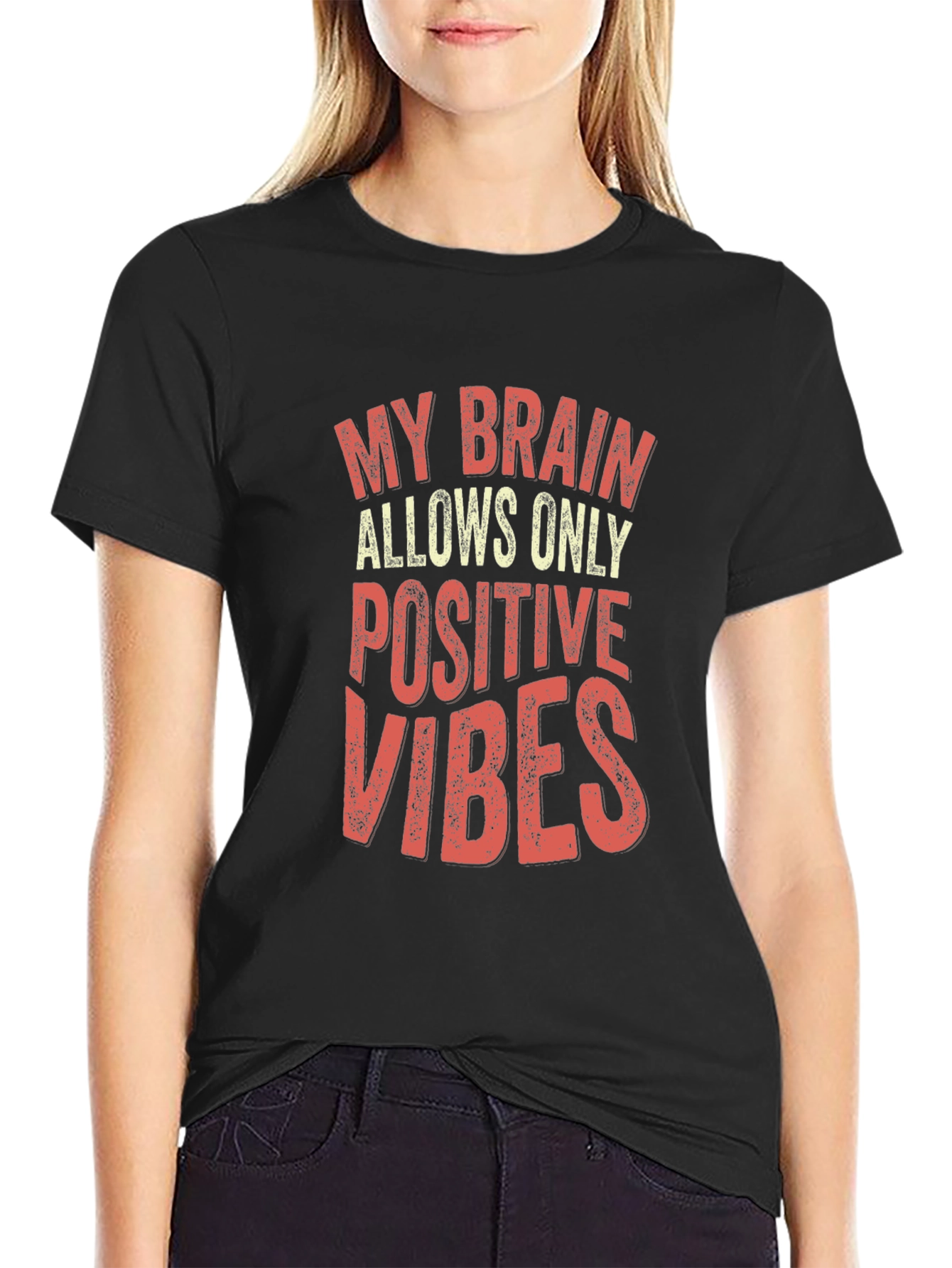 Positive Vibes Graphic Tee - Trendy Unisex T-Shirt