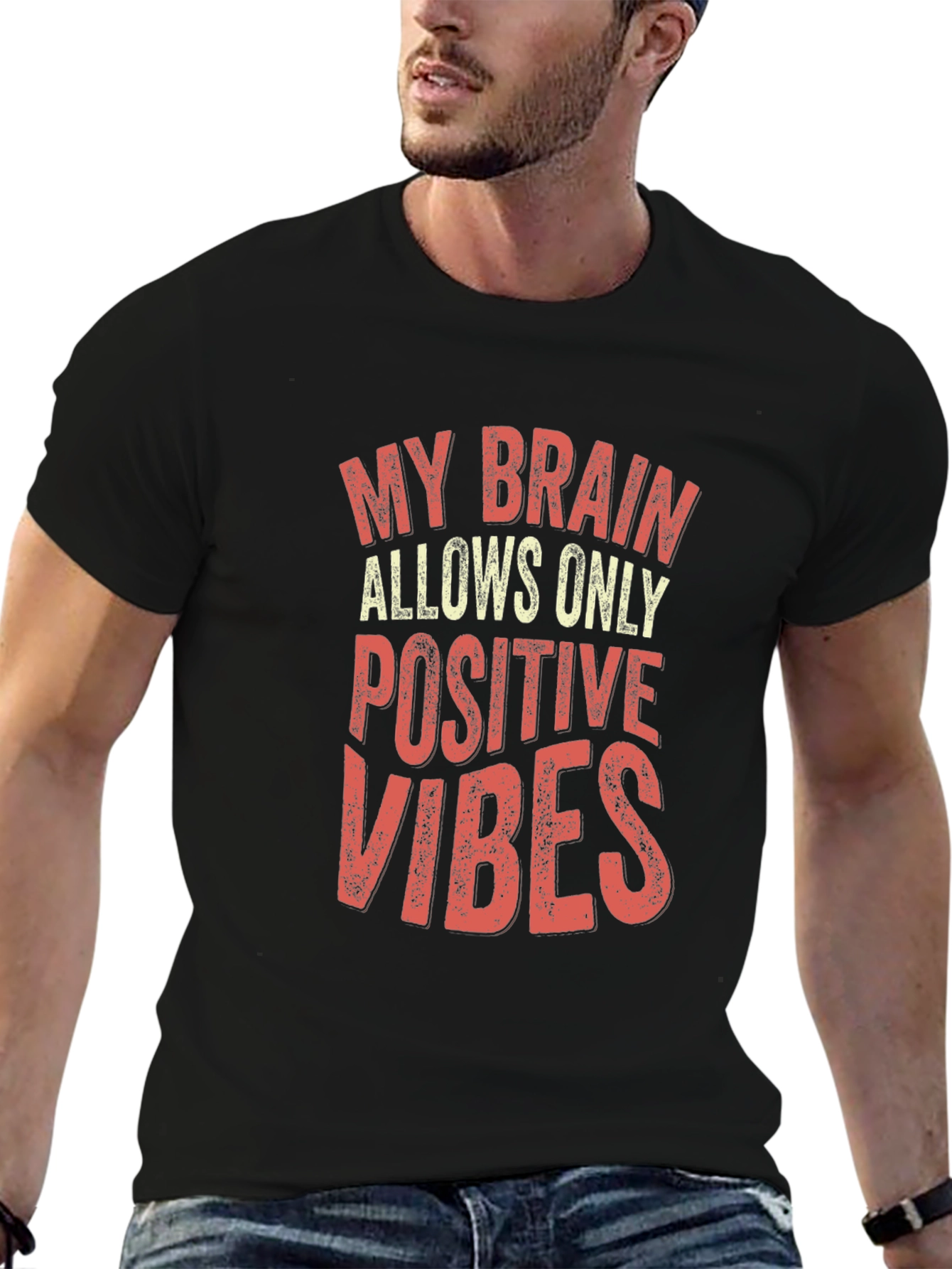 Positive Vibes Graphic Tee - Trendy Unisex T-Shirt