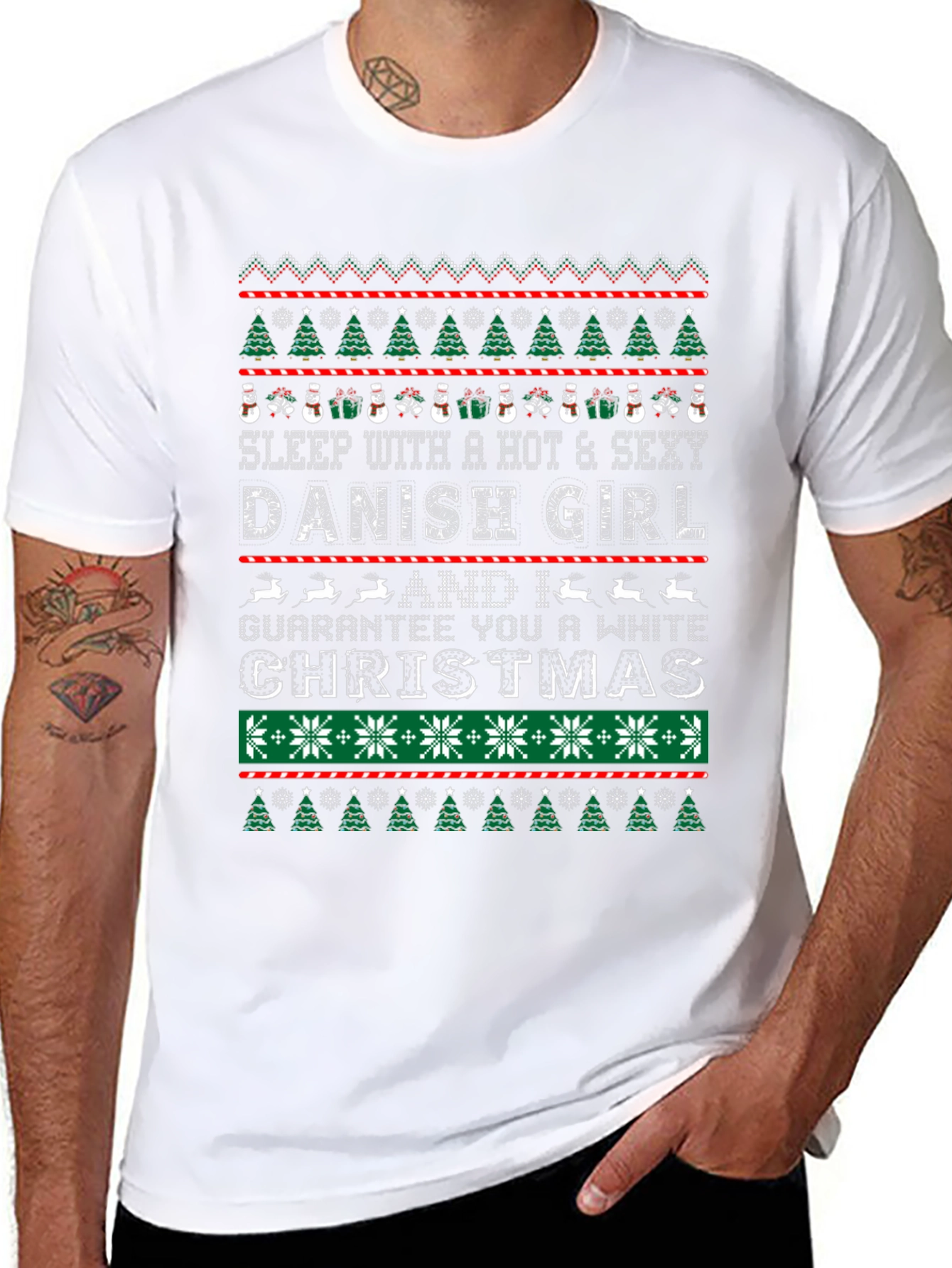 Hot Danish Girl Christmas Sweater T-Shirt
