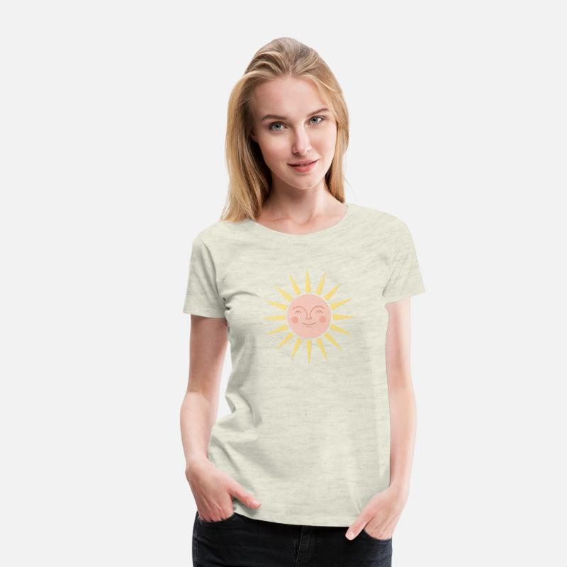 Happy Retro Sun Face Sunshine