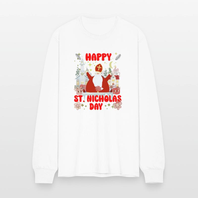 Happy saint Nicholas dayretro logo
