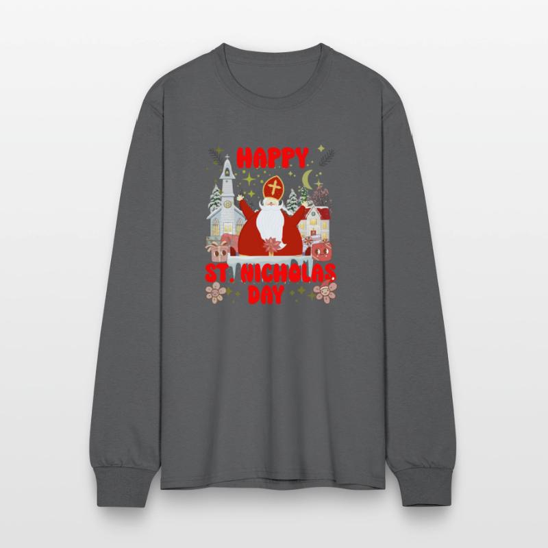 Happy saint Nicholas dayretro logo