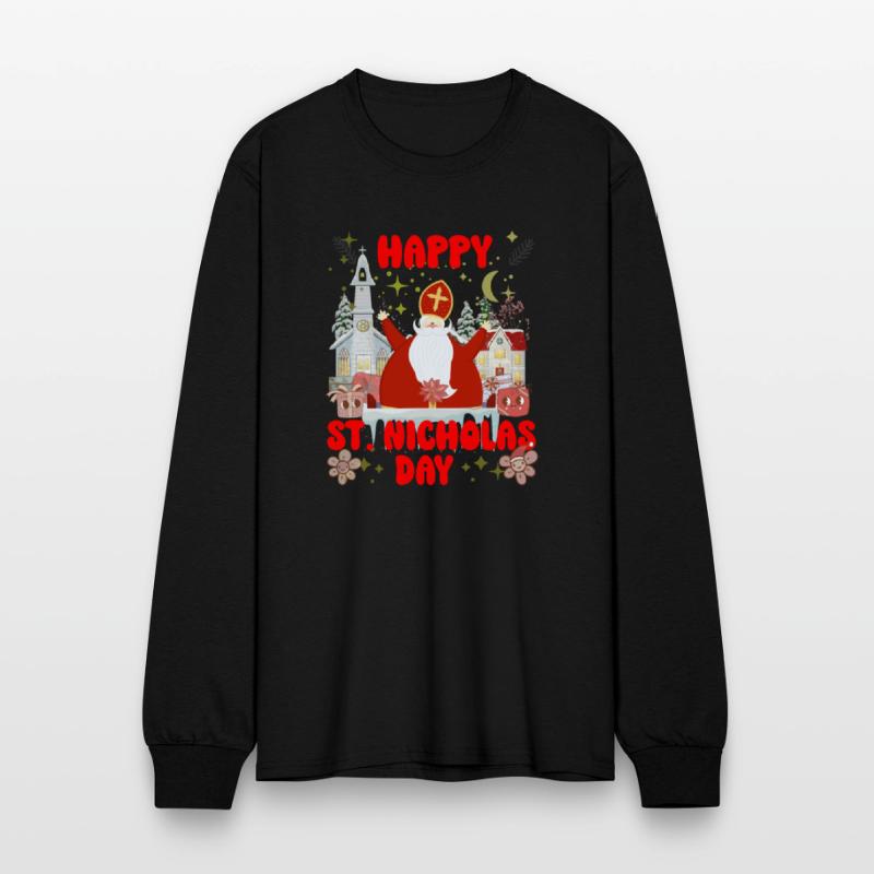 Happy saint Nicholas dayretro logo